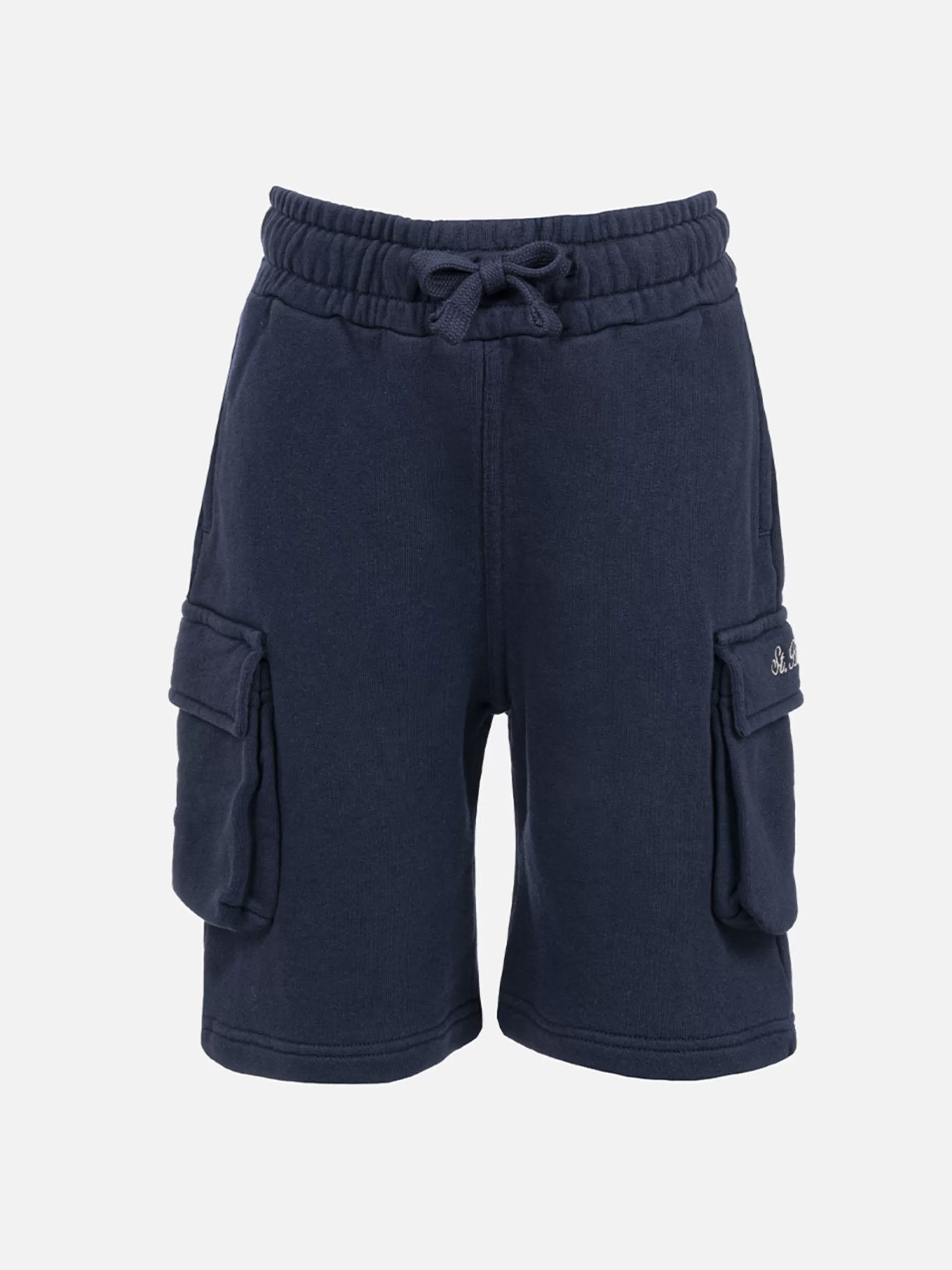 MC2 Saint Barth Boy navy blue cargo short pants Cargy Flash Sale