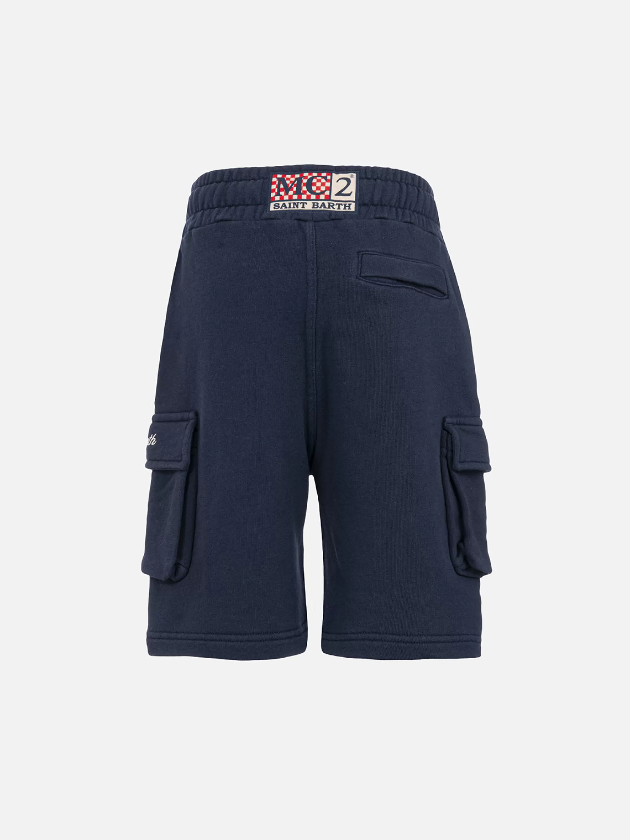 MC2 Saint Barth Boy navy blue cargo short pants Cargy Flash Sale