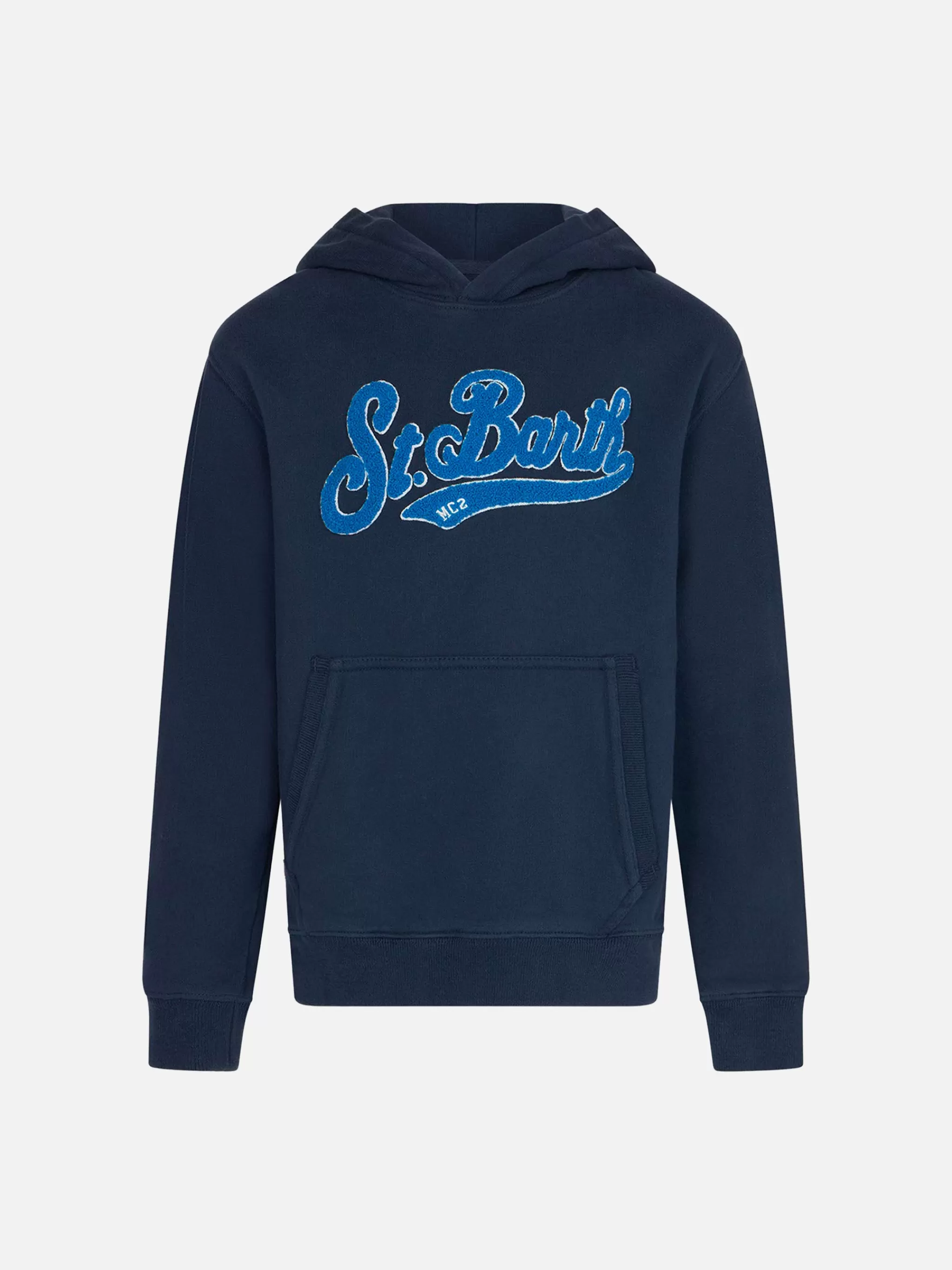 MC2 Saint Barth Boy navy blue hooded sweatshirt Flash Sale