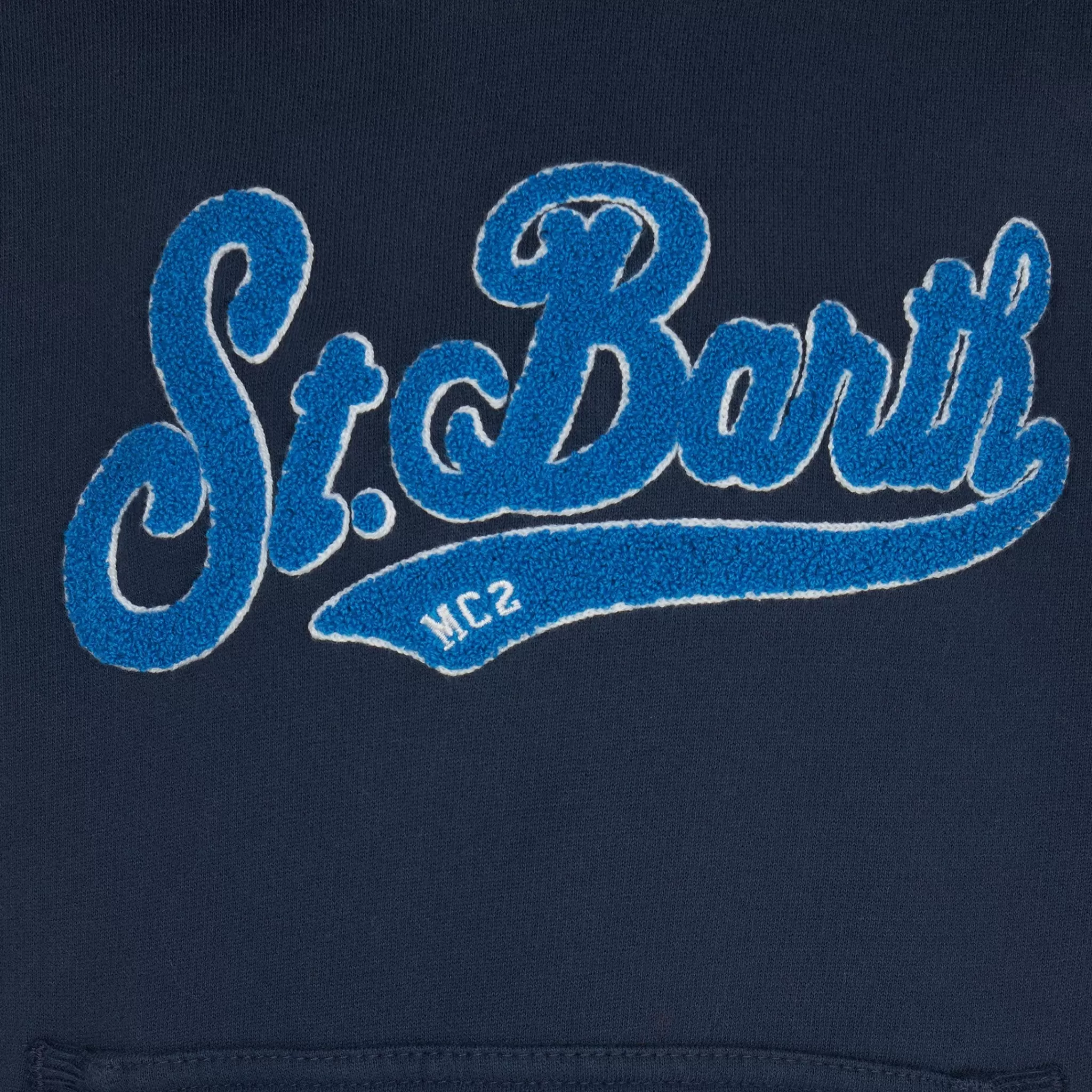 MC2 Saint Barth Boy navy blue hooded sweatshirt Flash Sale