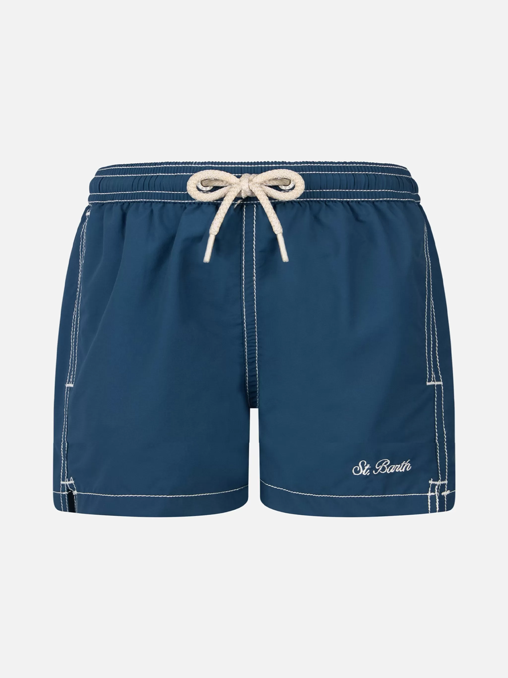 MC2 Saint Barth Boy navy blue mid-length swim shorts Patmos Jr Cheap