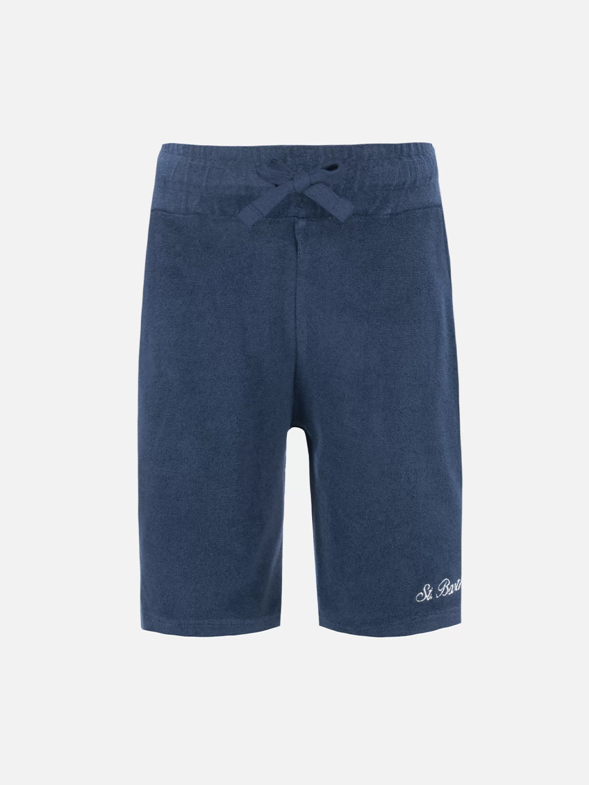 MC2 Saint Barth Boy navy blue terry bermuda shorts Randle Jr Clearance