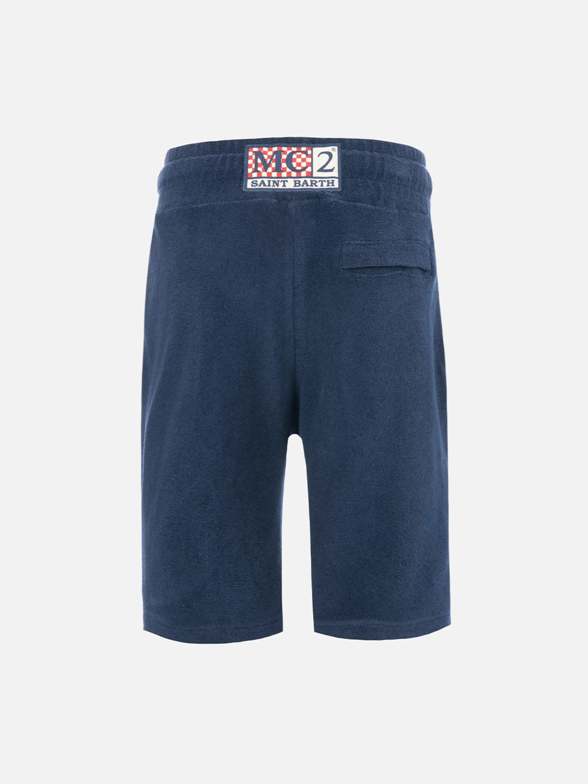 MC2 Saint Barth Boy navy blue terry bermuda shorts Randle Jr Clearance