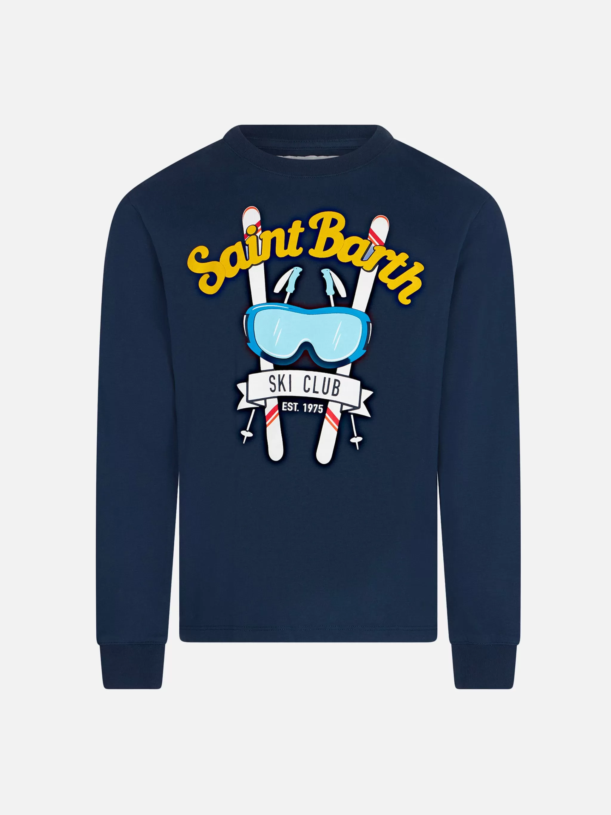 MC2 Saint Barth Boy navy blue t-shirt with print Online