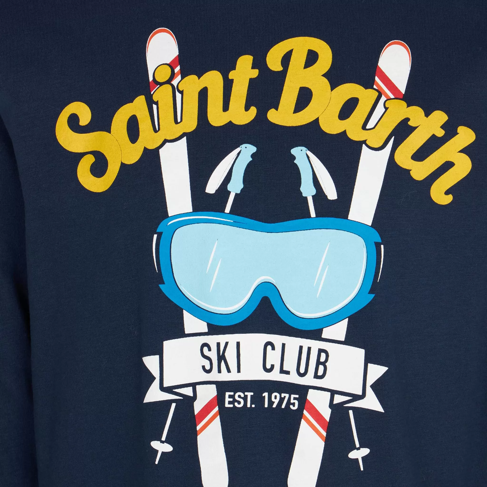 MC2 Saint Barth Boy navy blue t-shirt with print Online