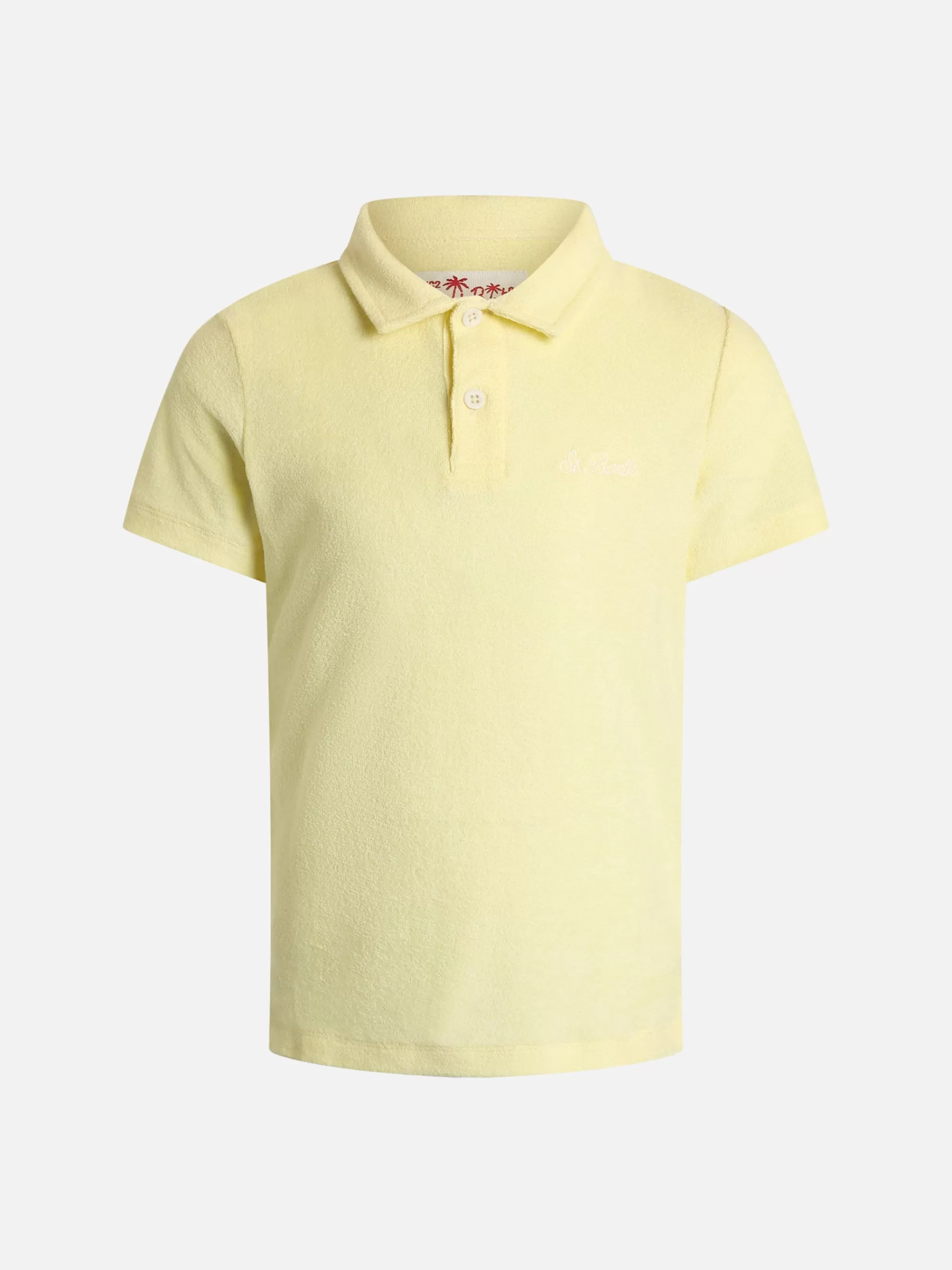 MC2 Saint Barth Boy pale yellow terry polo shirt Jeremy Jr Clearance