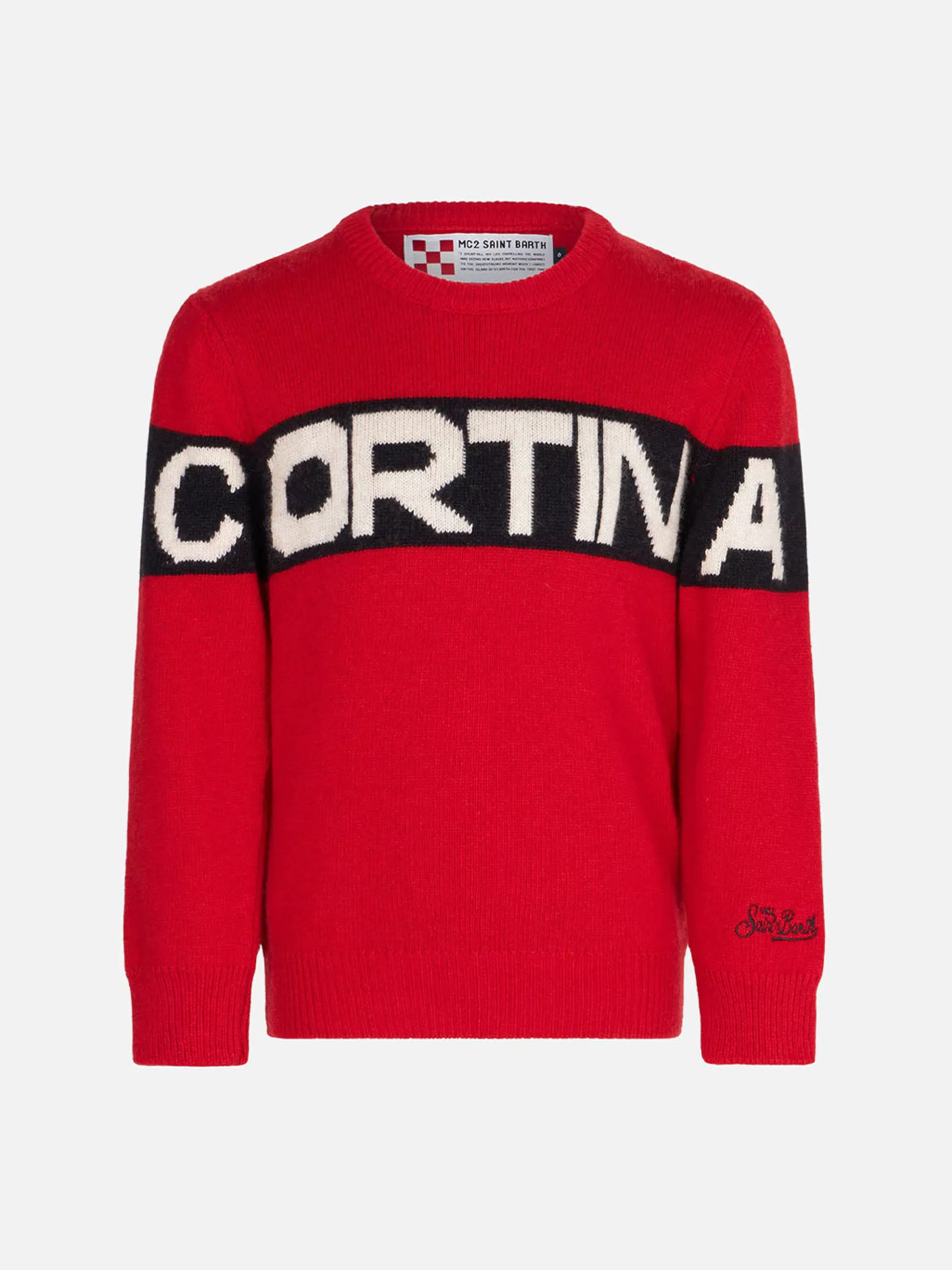 MC2 Saint Barth Boy sweater with Cortina embroidery Cheap