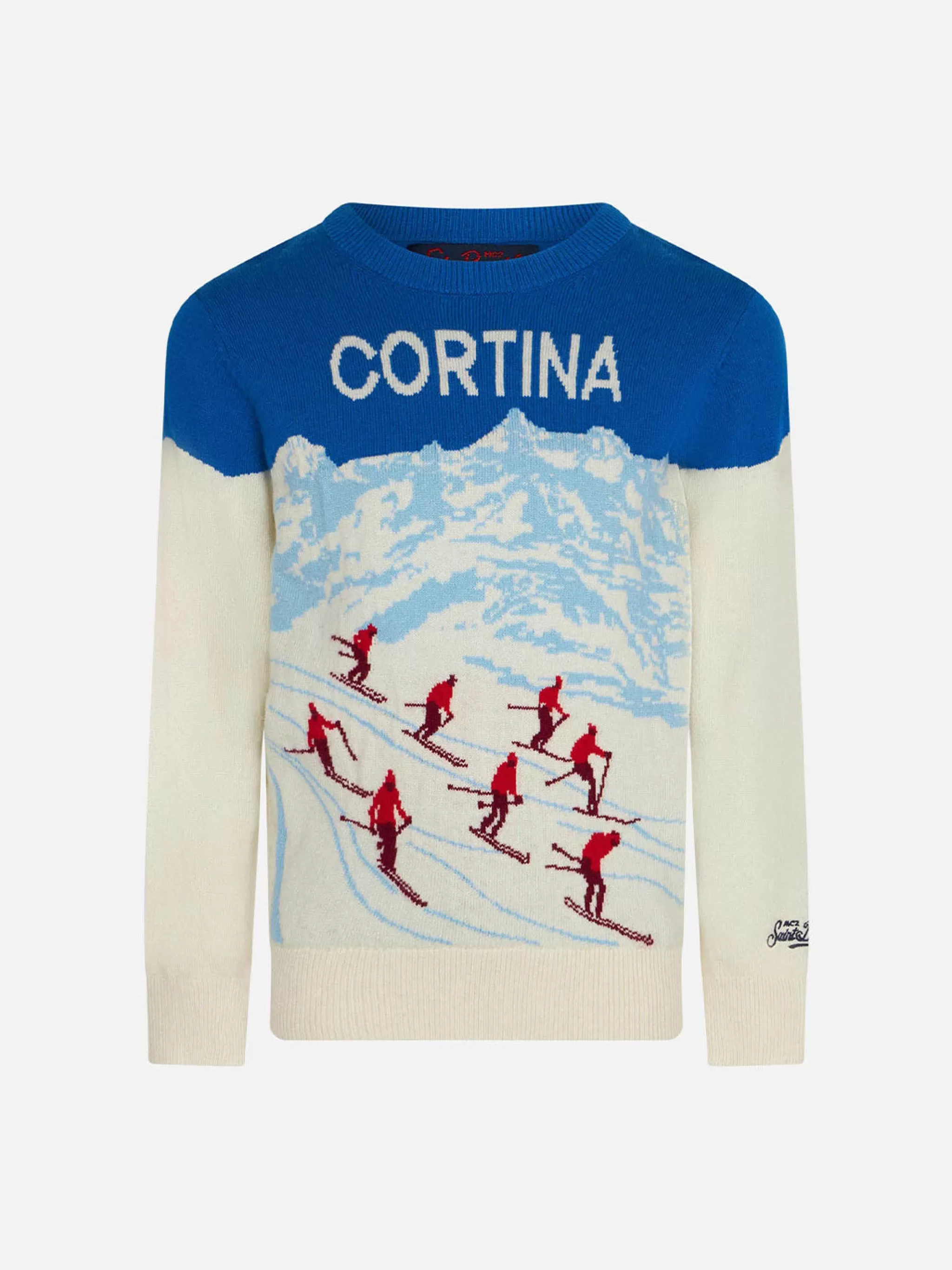 MC2 Saint Barth Boy sweater with Cortina jacquard Online