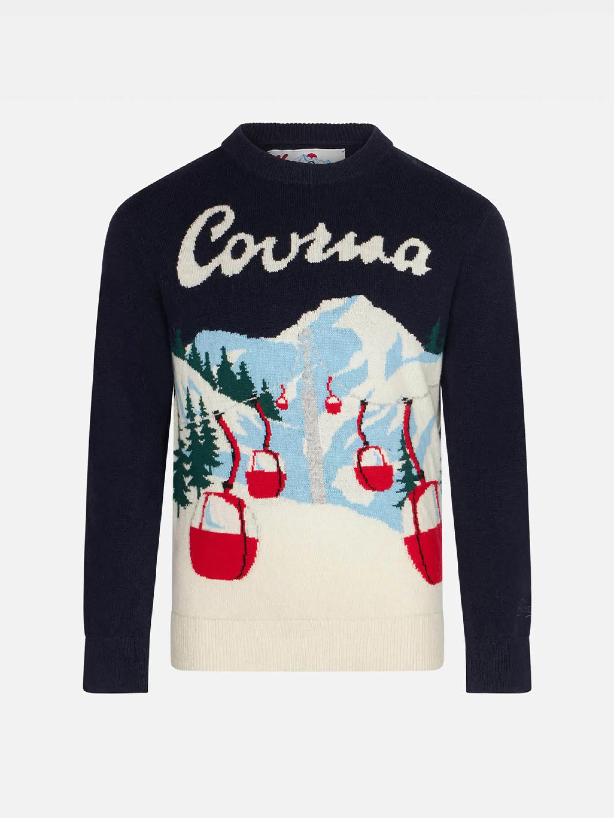 MC2 Saint Barth Boy sweater with Courmayeur jacquard Outlet