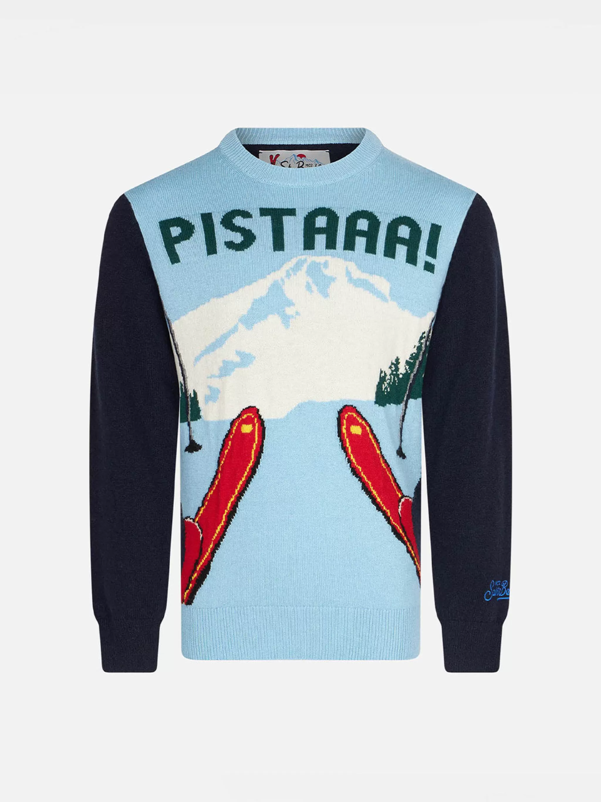 MC2 Saint Barth Boy sweater with mountains jacquard Sale