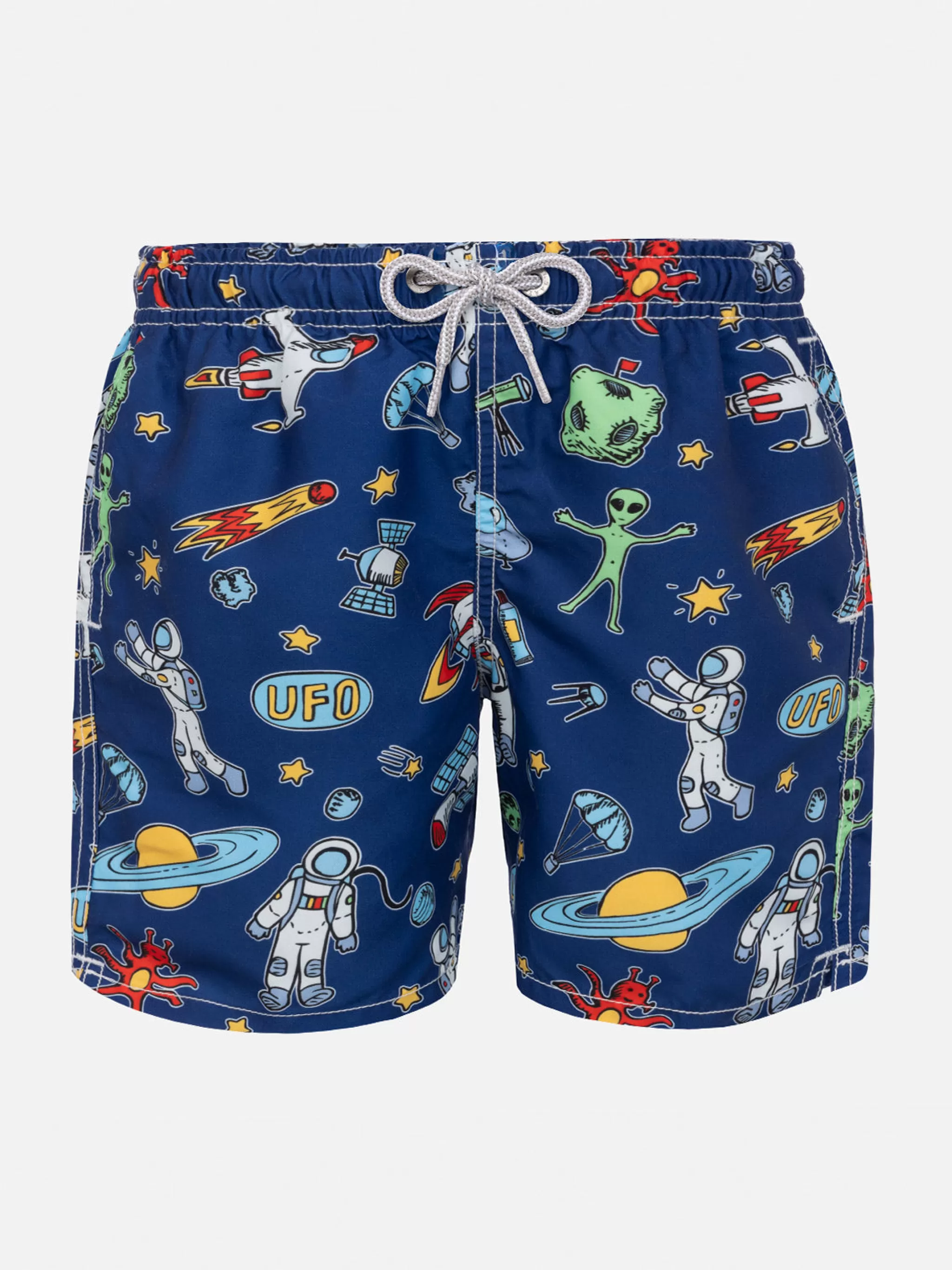 MC2 Saint Barth Boy swim shorts with astronaut print Sale