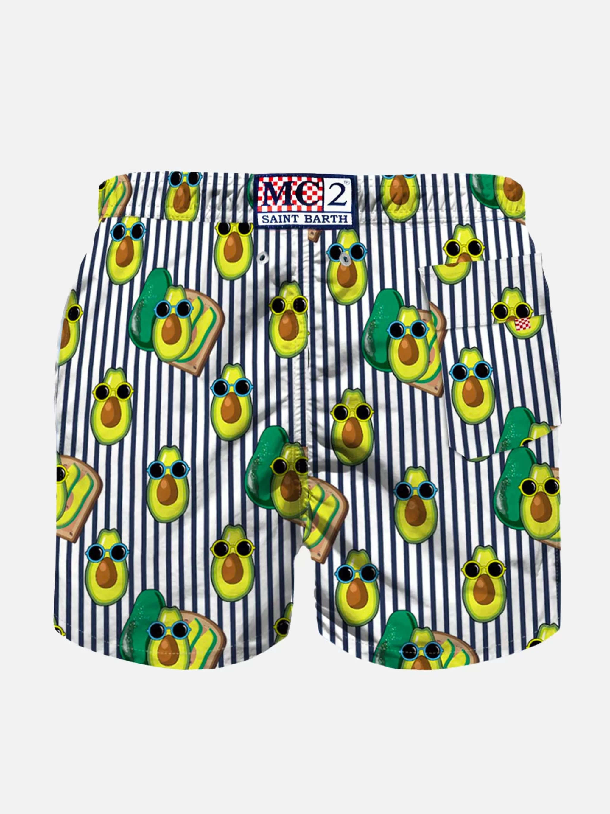 MC2 Saint Barth Boy swim shorts with Avocado Toast print Flash Sale