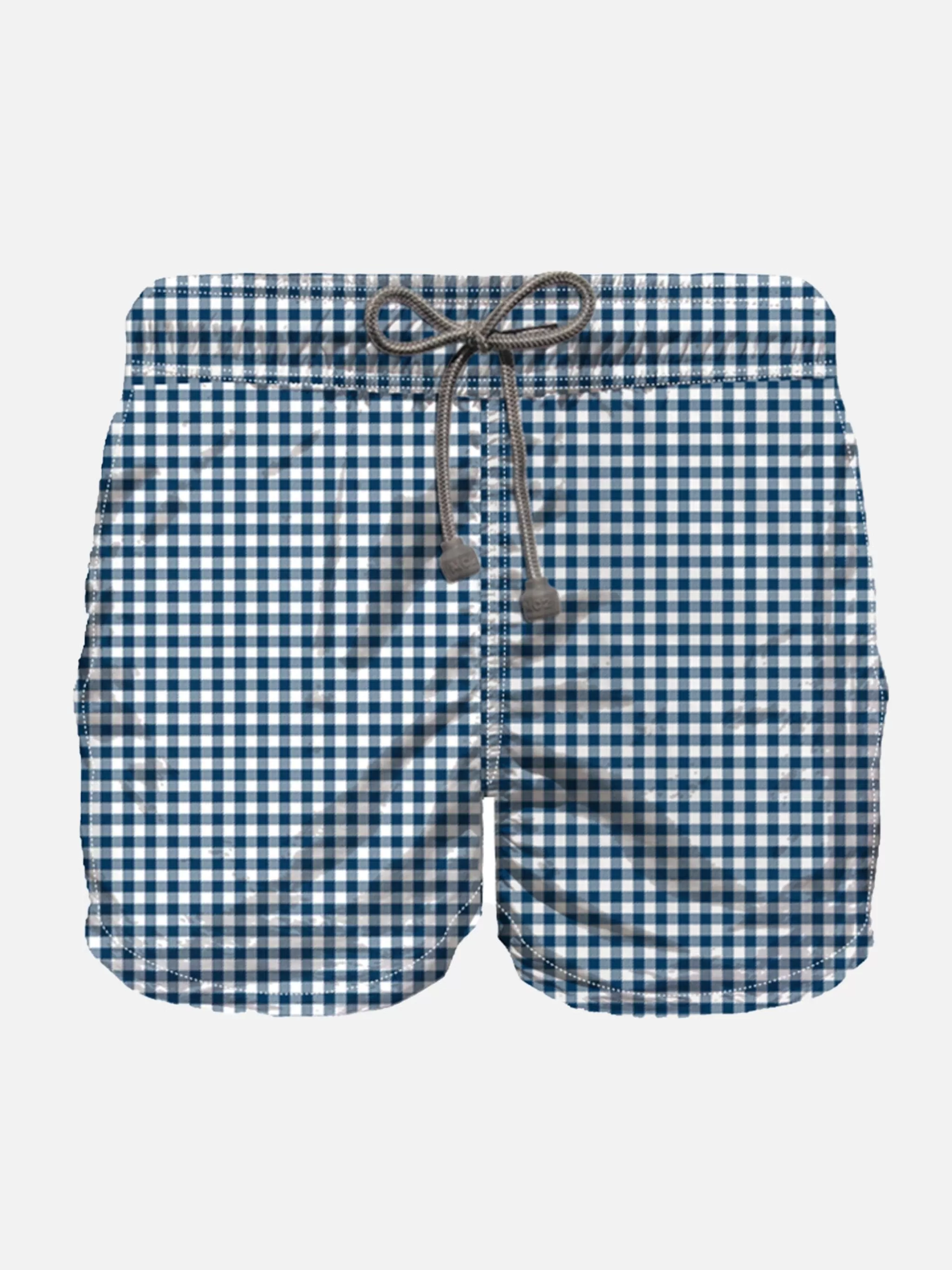 MC2 Saint Barth Boy swim shorts with Blue Vichy pattern Shop