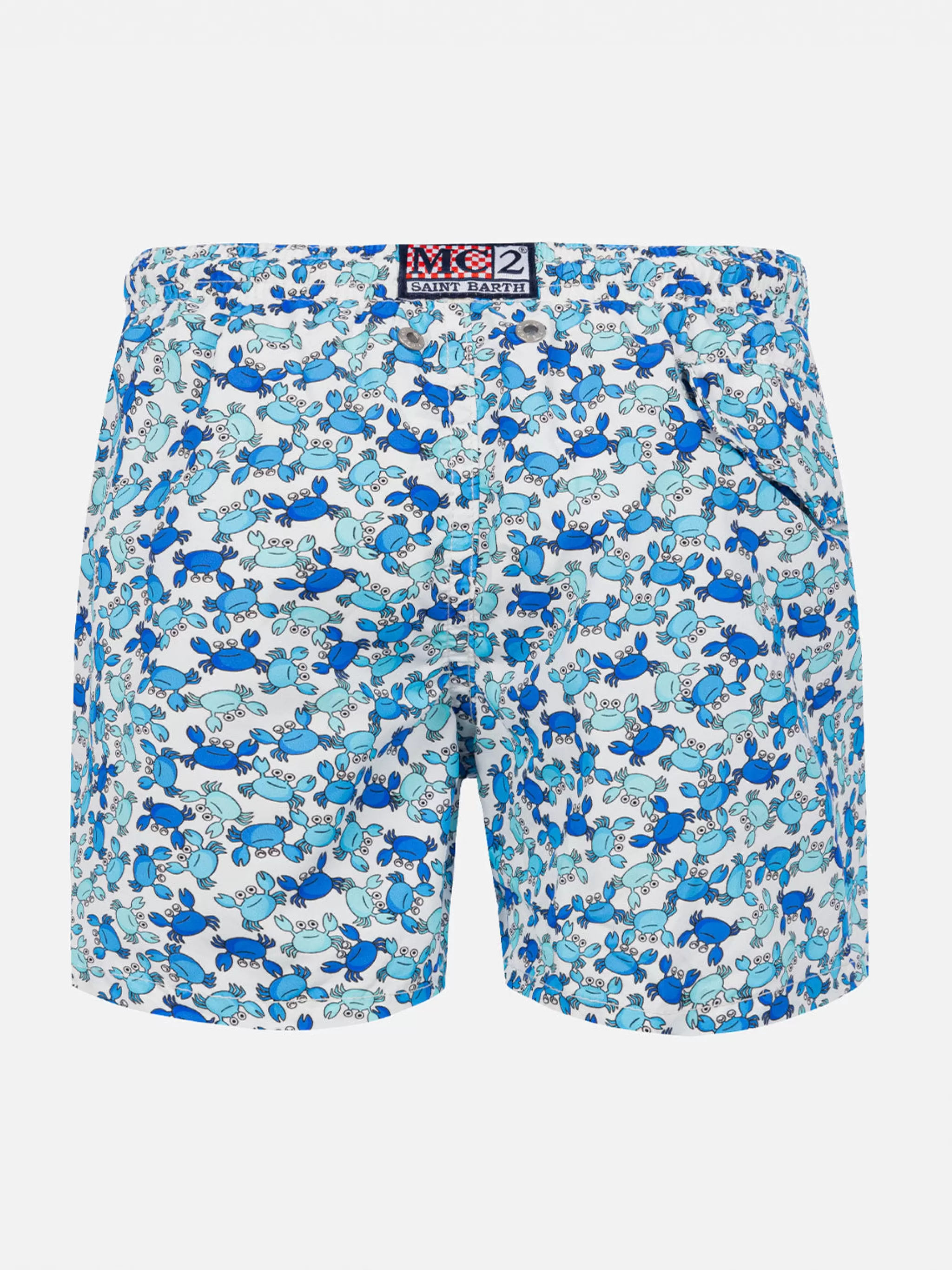 MC2 Saint Barth Boy swim shorts with crab print Flash Sale