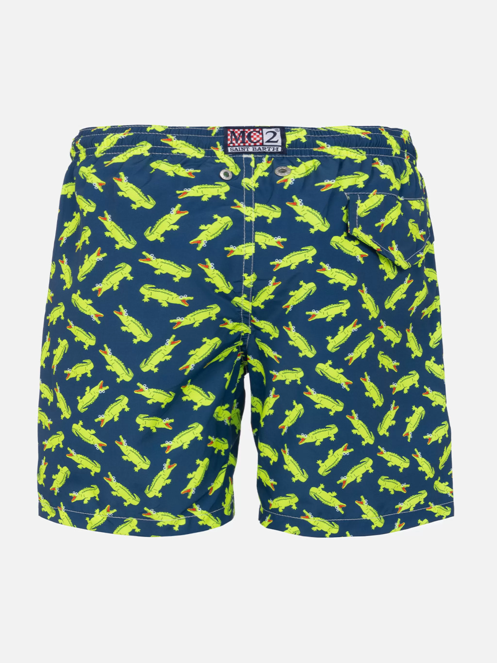 MC2 Saint Barth Boy swim shorts with crocodile print Best