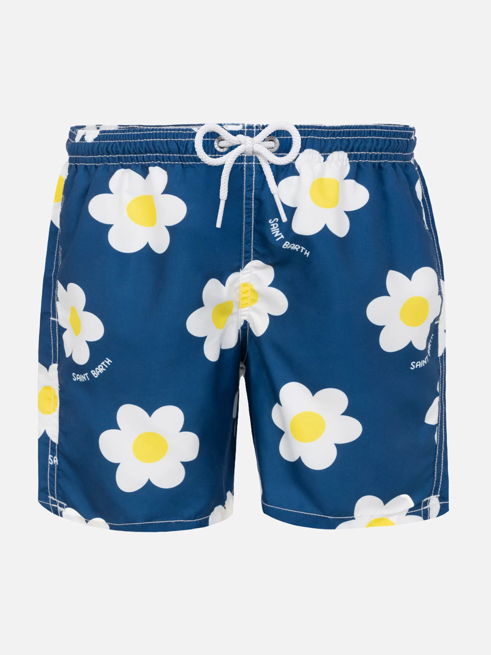 MC2 Saint Barth Boy swim shorts with daisy print Cheap