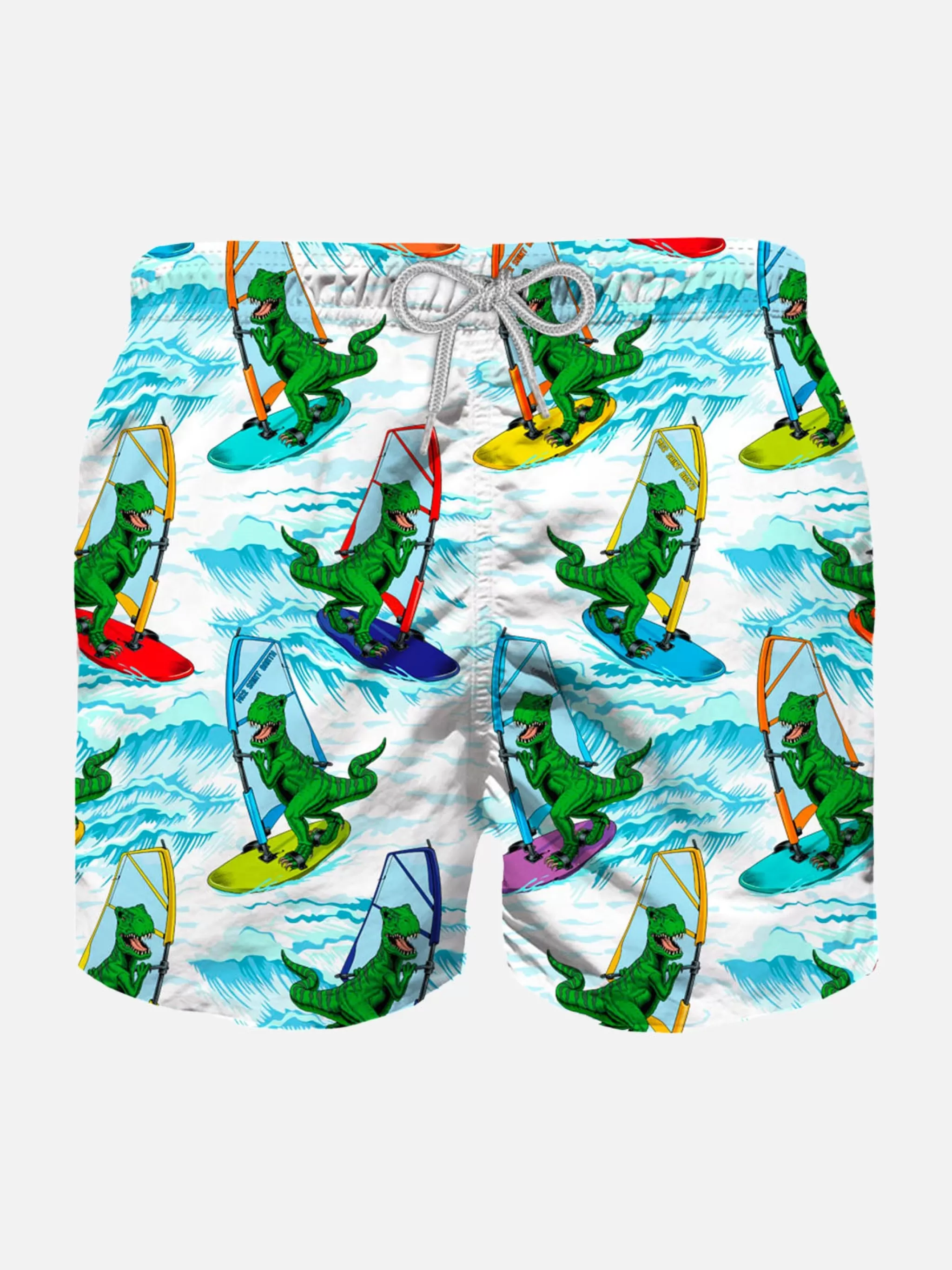 MC2 Saint Barth Boy swim shorts with dinosaur print Clearance