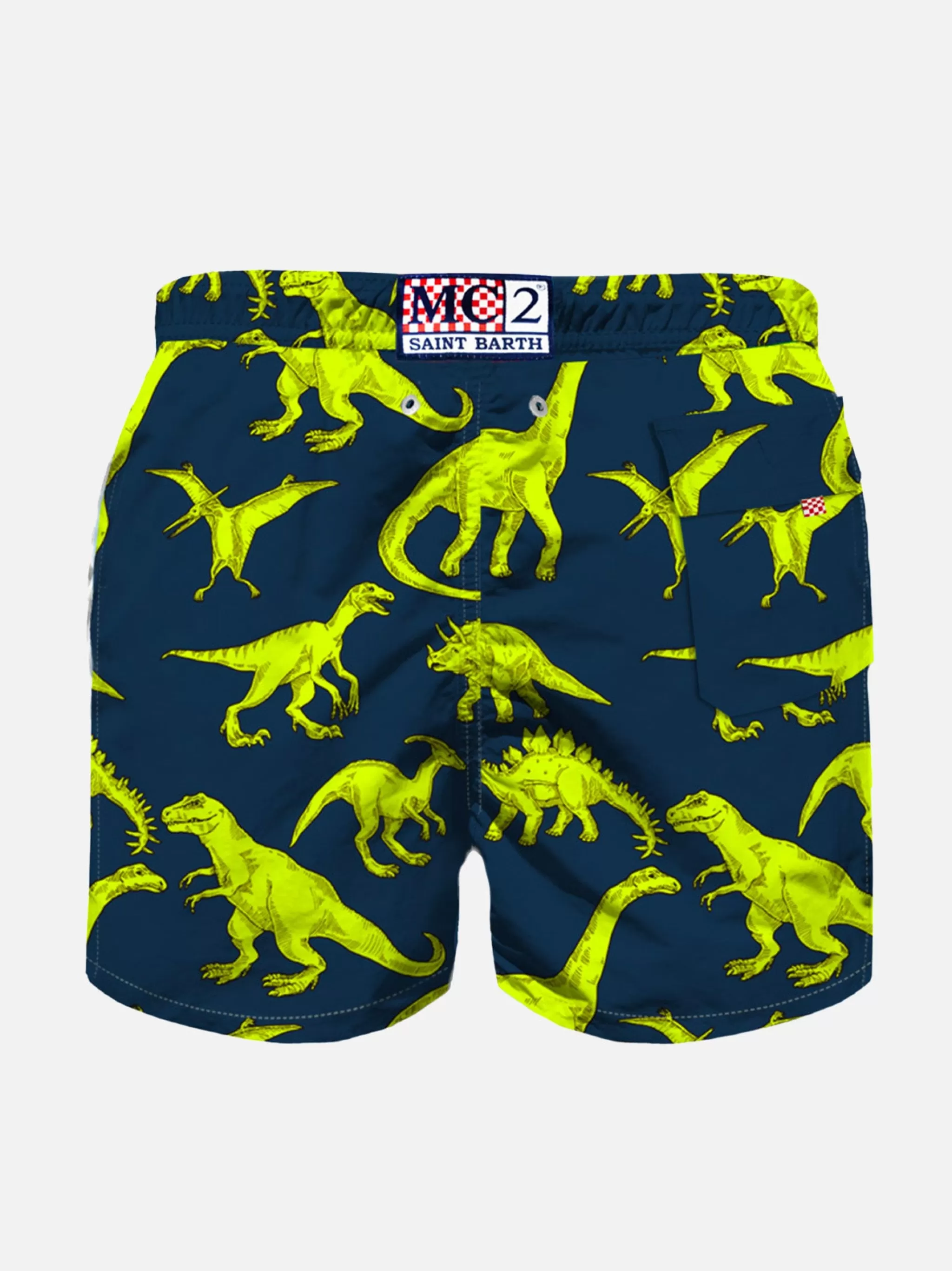 MC2 Saint Barth Boy swim shorts with dinosaur print Store