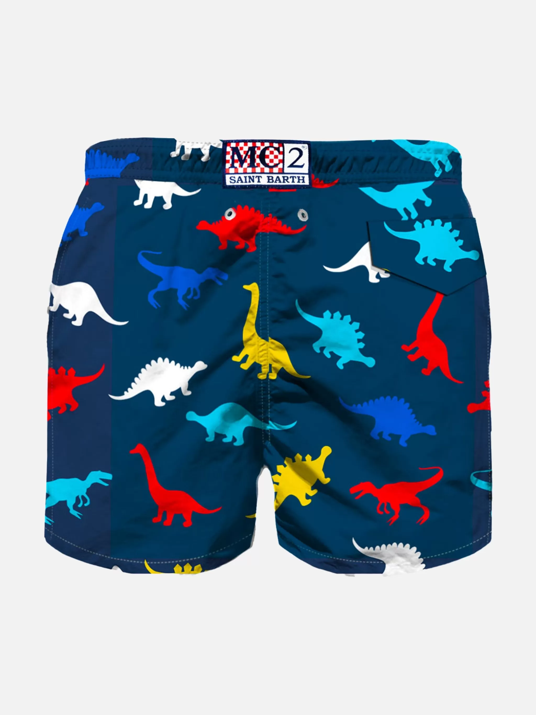 MC2 Saint Barth Boy swim shorts with dinosaurs print Best Sale