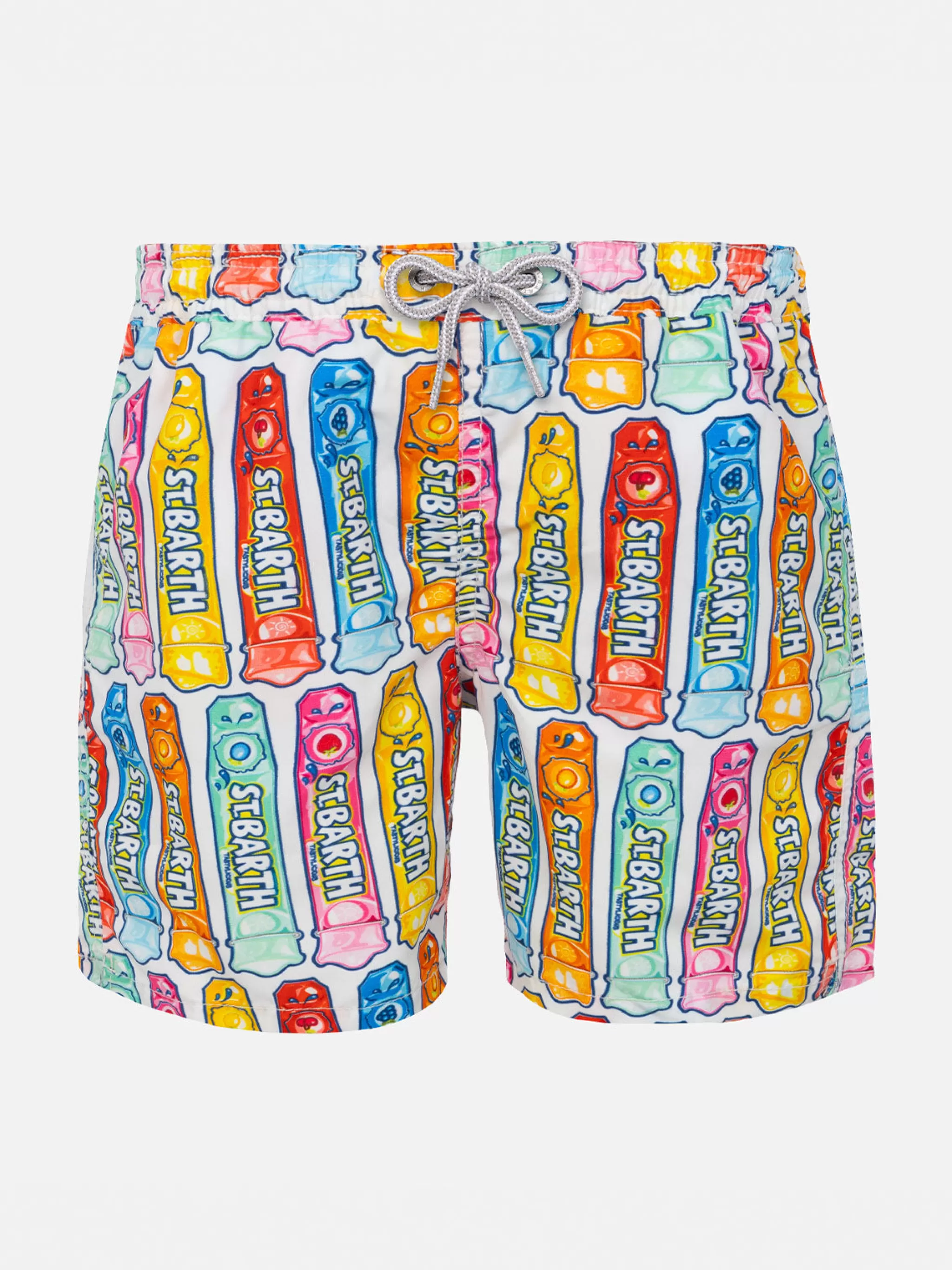 MC2 Saint Barth Boy swim shorts with Ice lolly print Flash Sale