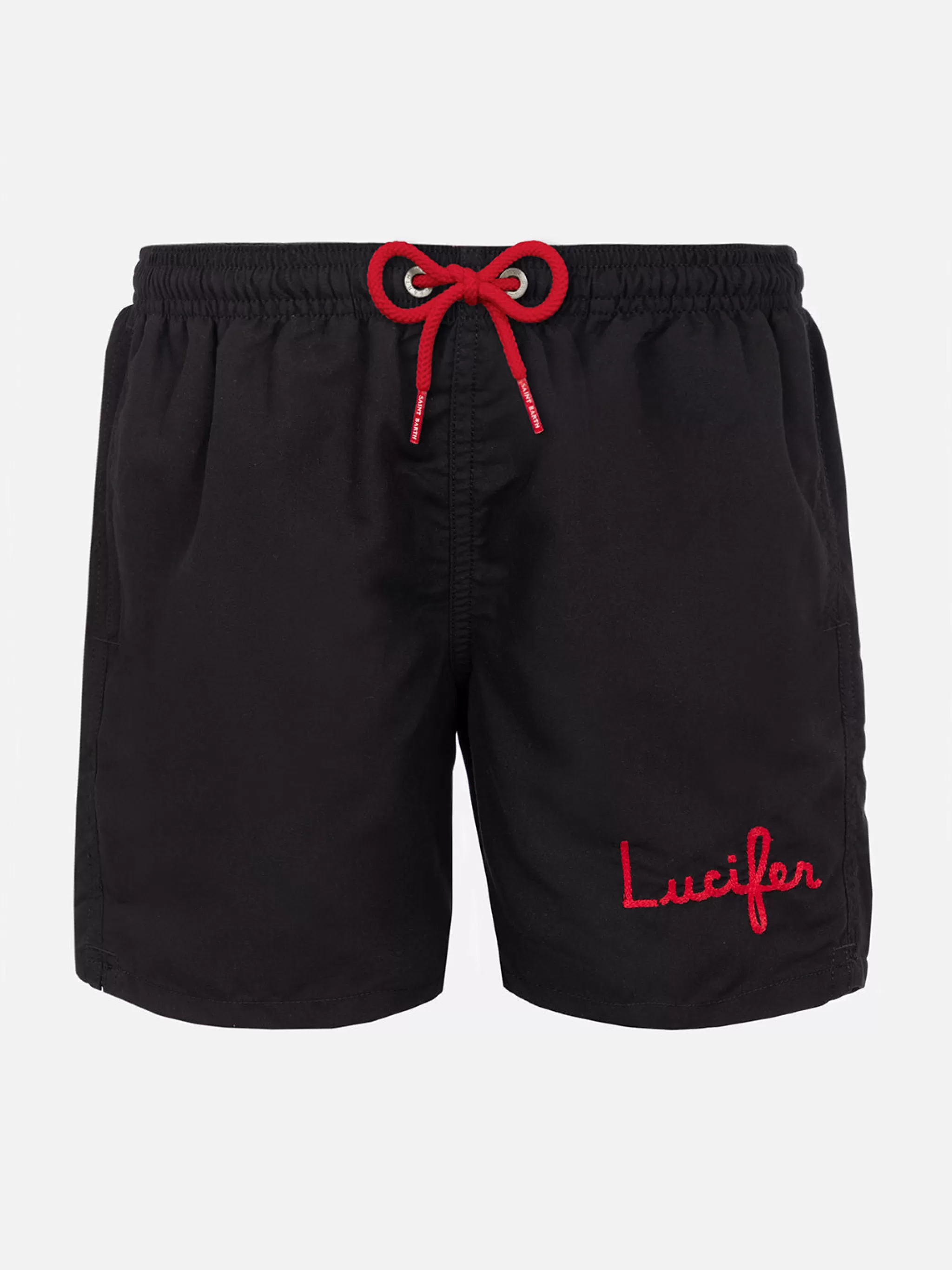 MC2 Saint Barth Boy swim shorts with Lucifer embroidery Best Sale