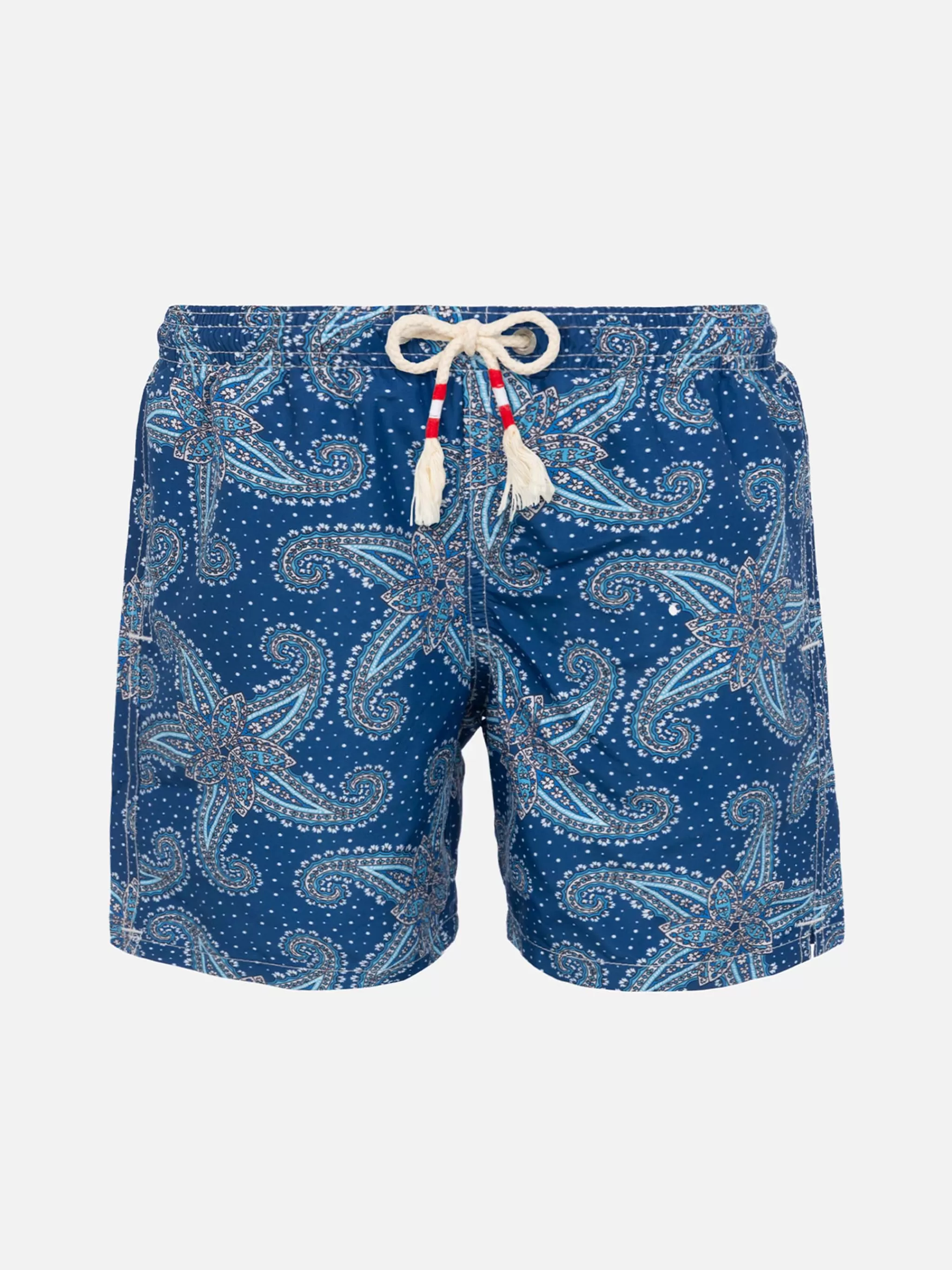 MC2 Saint Barth Boy swim shorts with paisley print Flash Sale