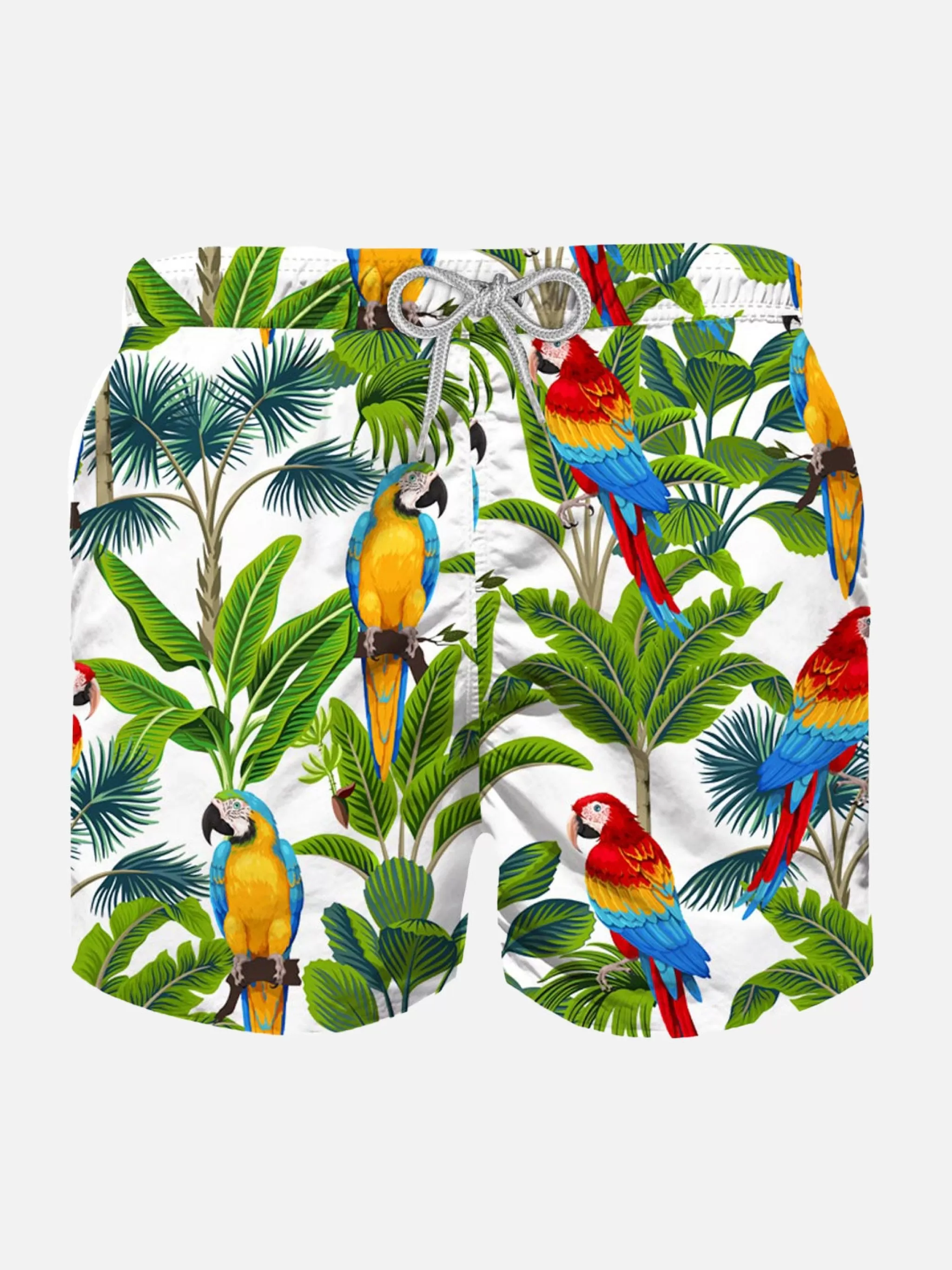 MC2 Saint Barth Boy swim shorts with parrots print Cheap