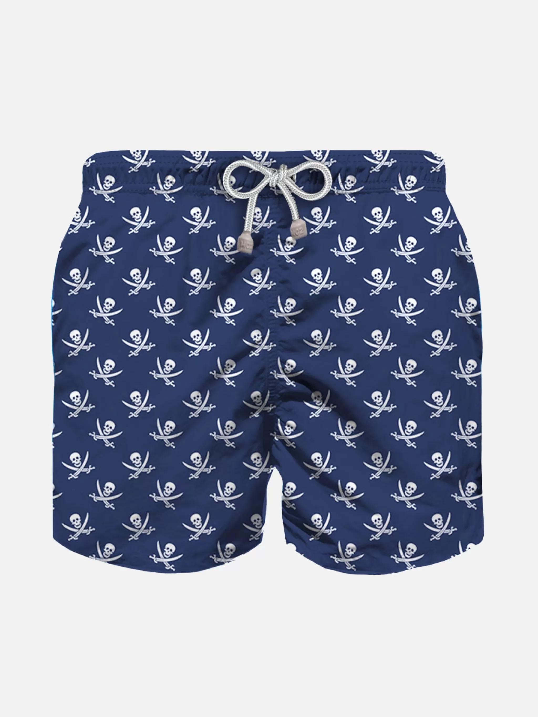 MC2 Saint Barth Boy swim shorts with Pirate Skulls print Sale