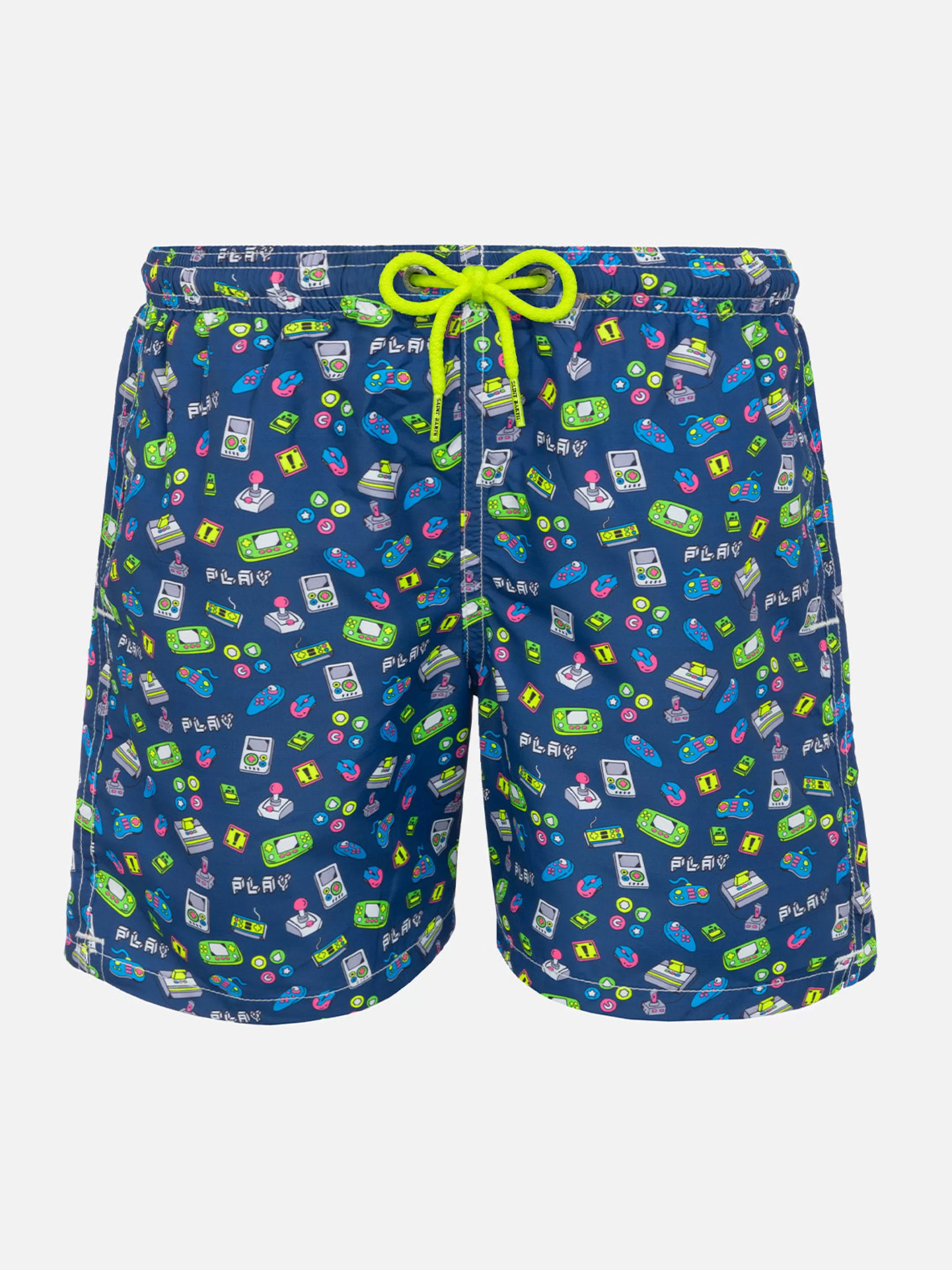 MC2 Saint Barth Boy swim shorts with retro games print New