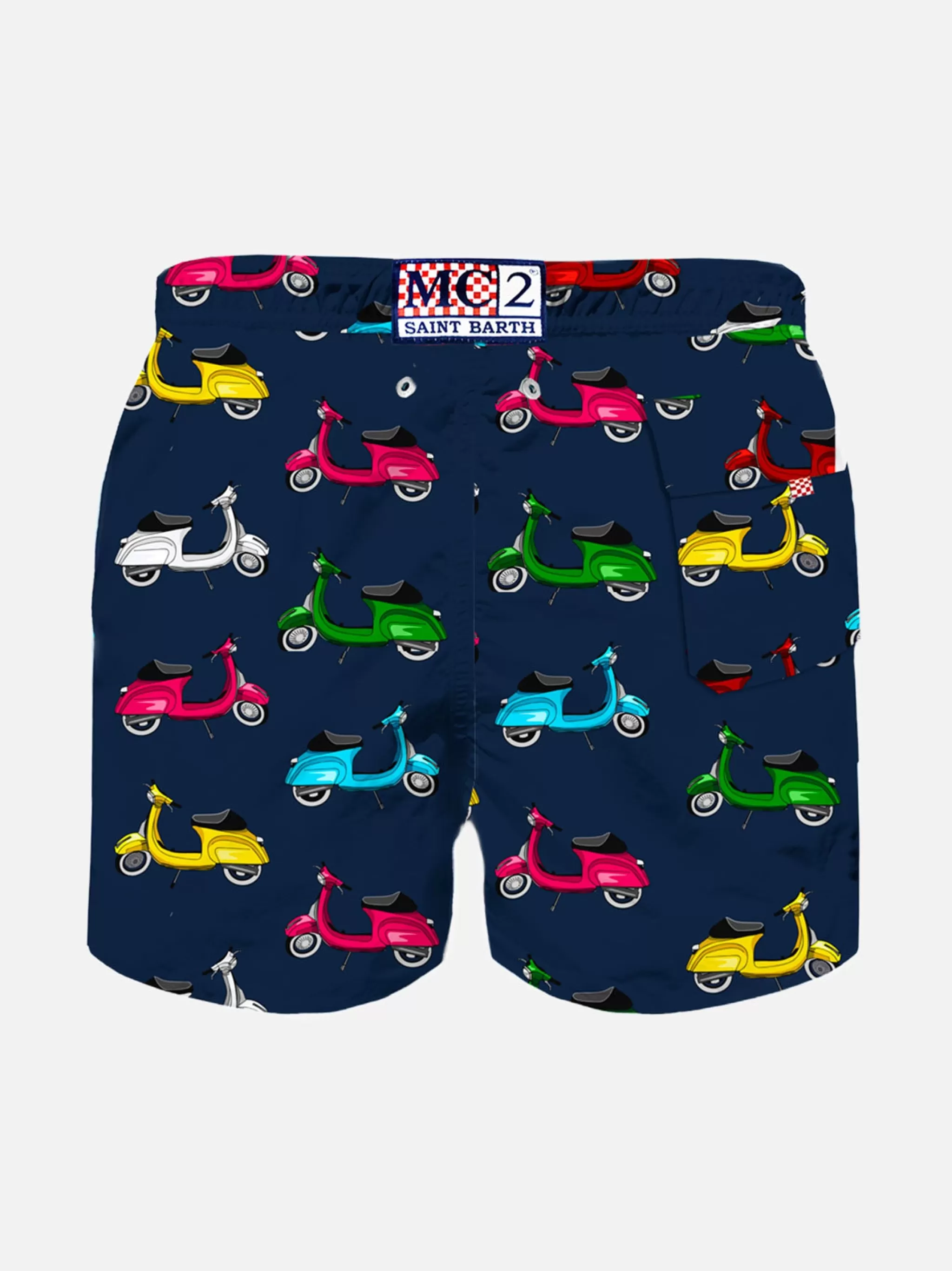 MC2 Saint Barth Boy swim shorts with scooter print Sale