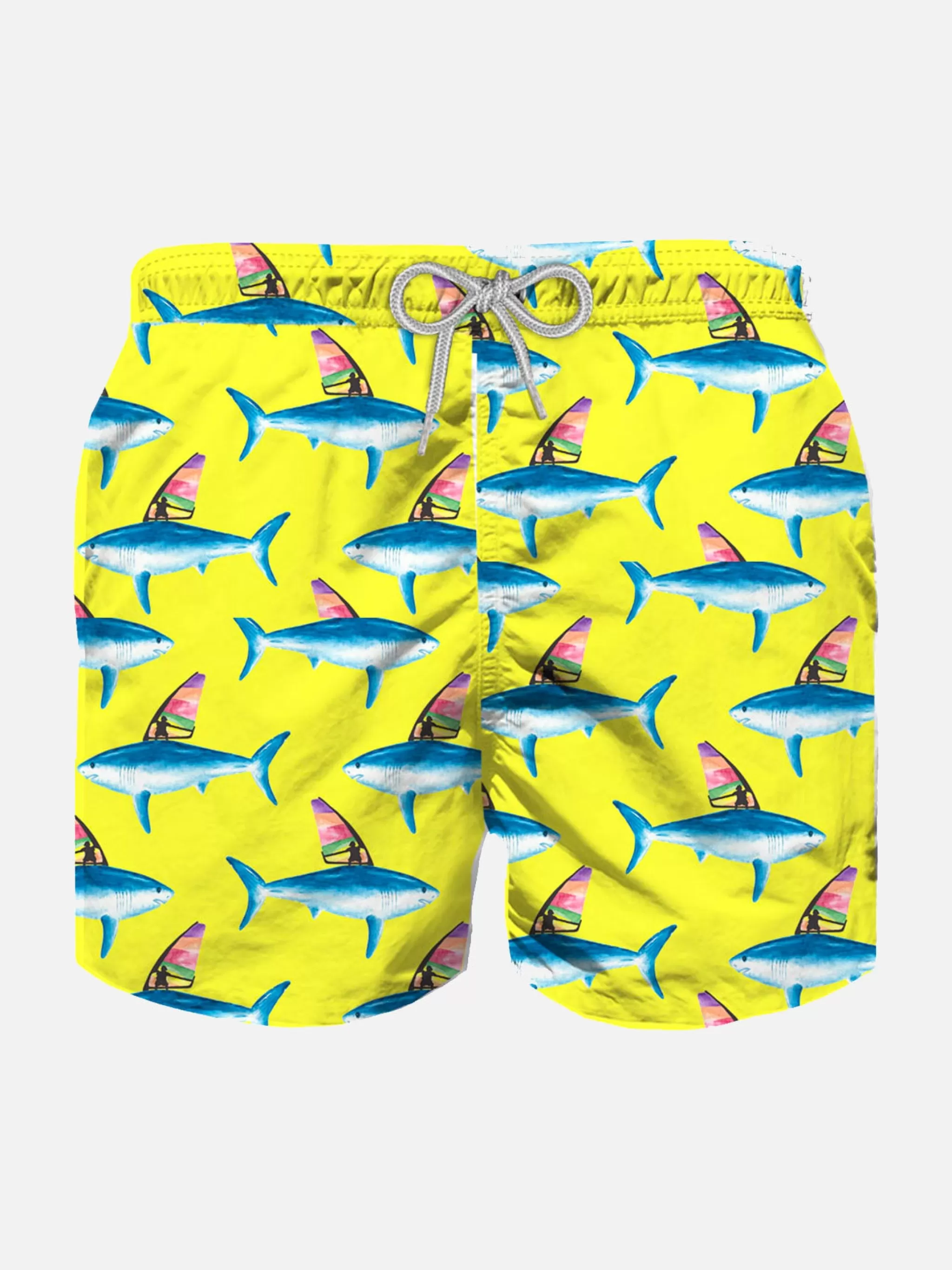 MC2 Saint Barth Boy swim shorts with shark print Store