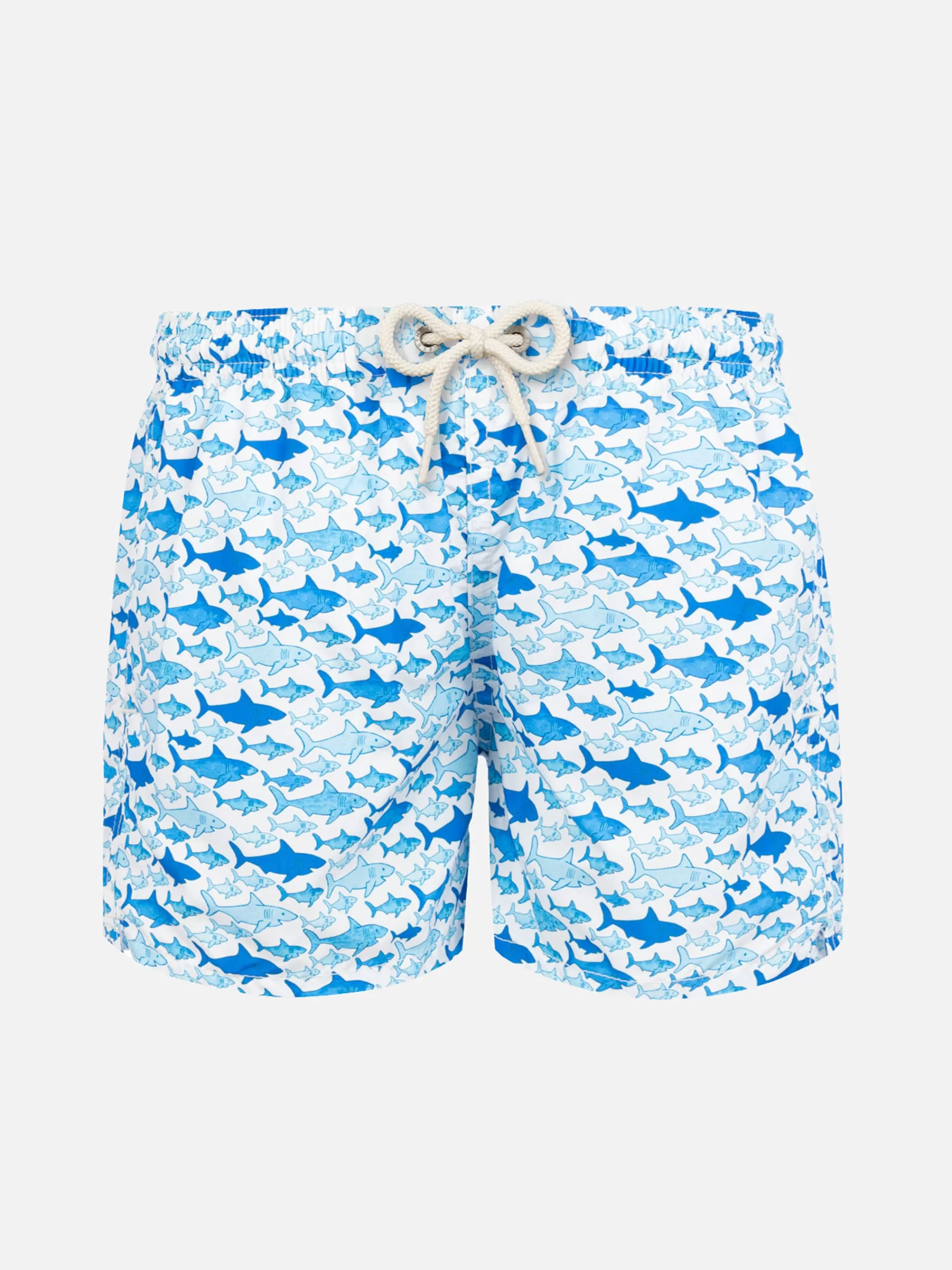 MC2 Saint Barth Boy swim shorts with shark print Discount