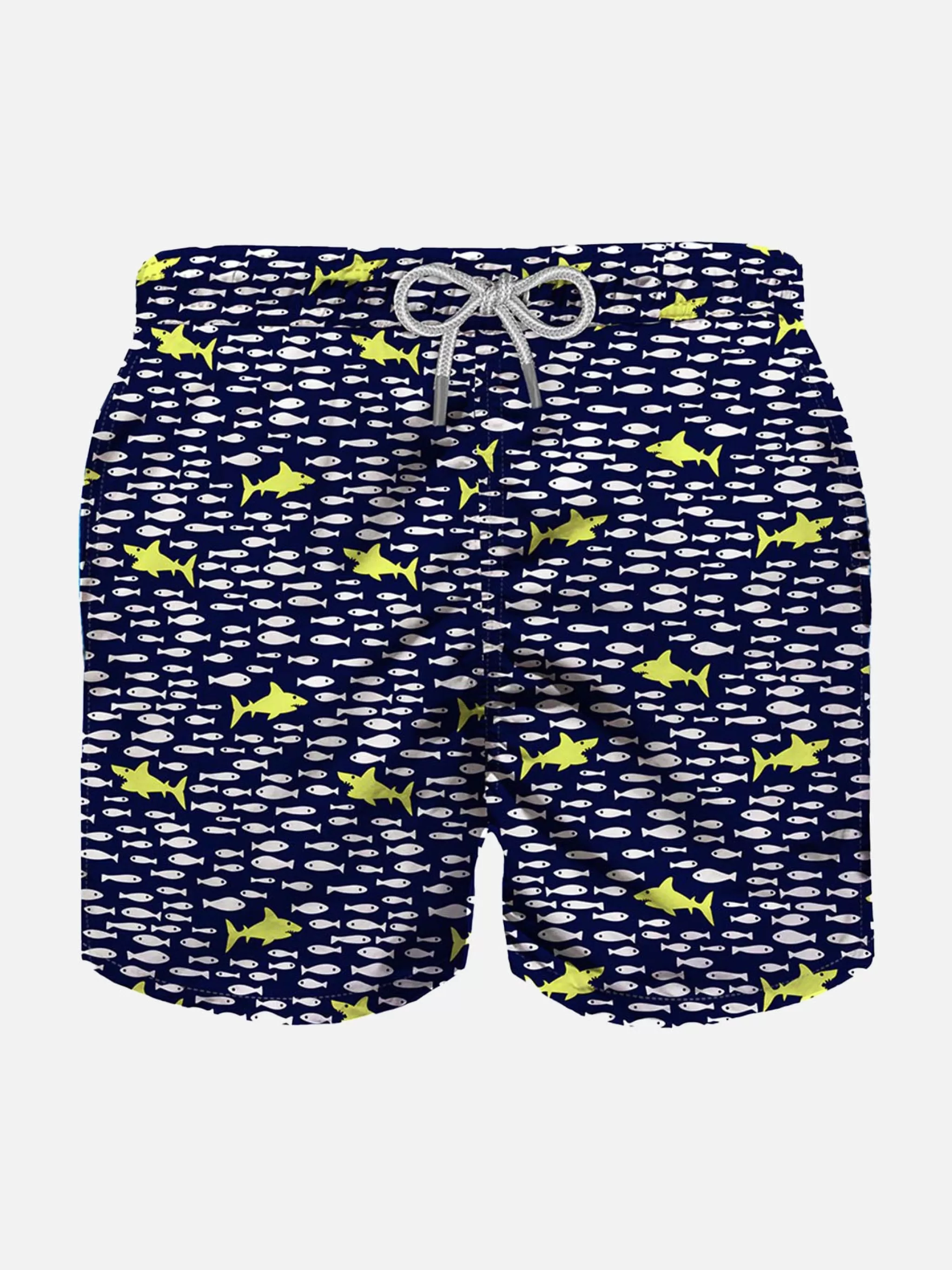 MC2 Saint Barth Boy swim shorts with sharks and fishes print Discount