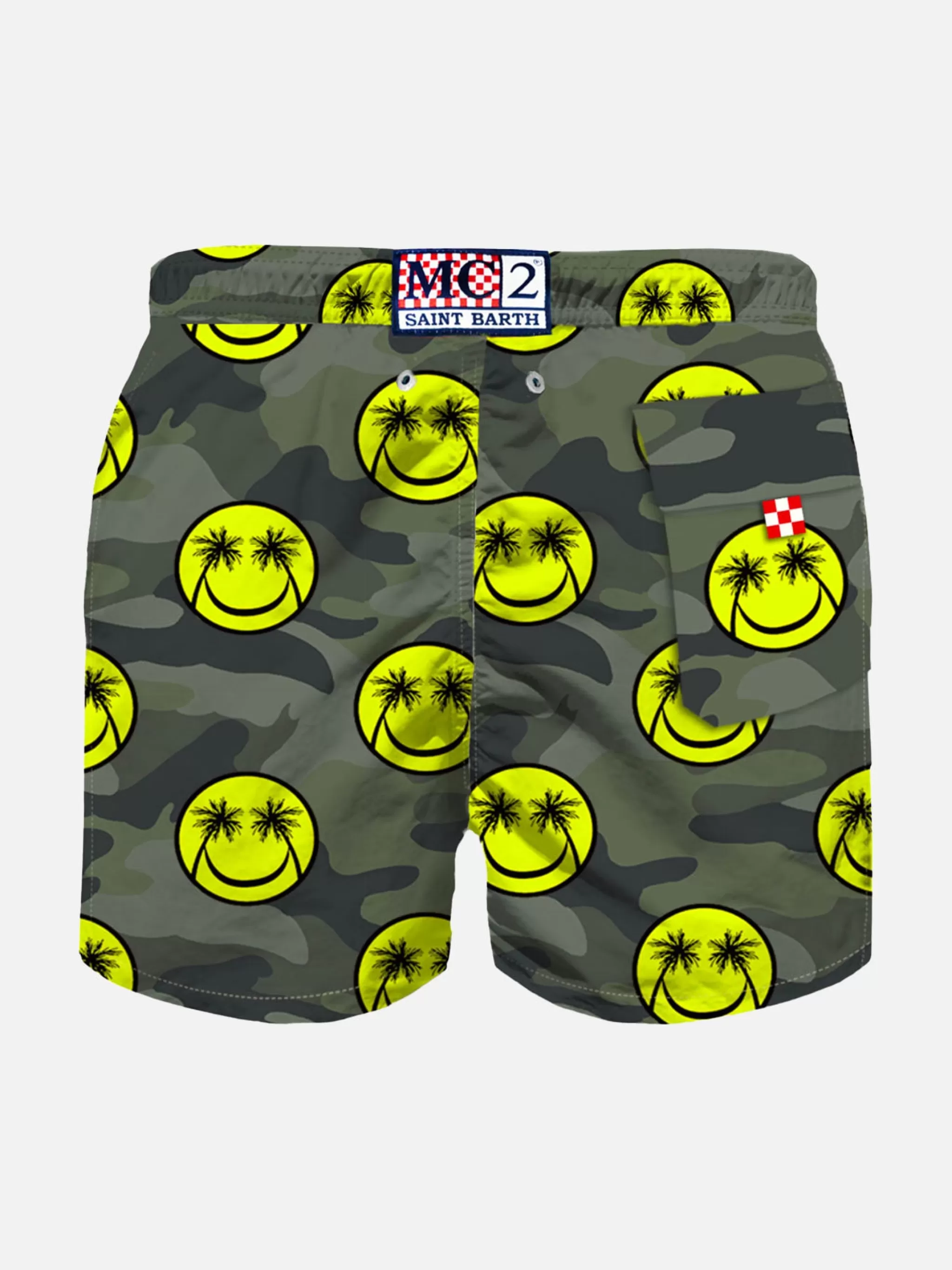 MC2 Saint Barth Boy swim shorts with smiley print Store