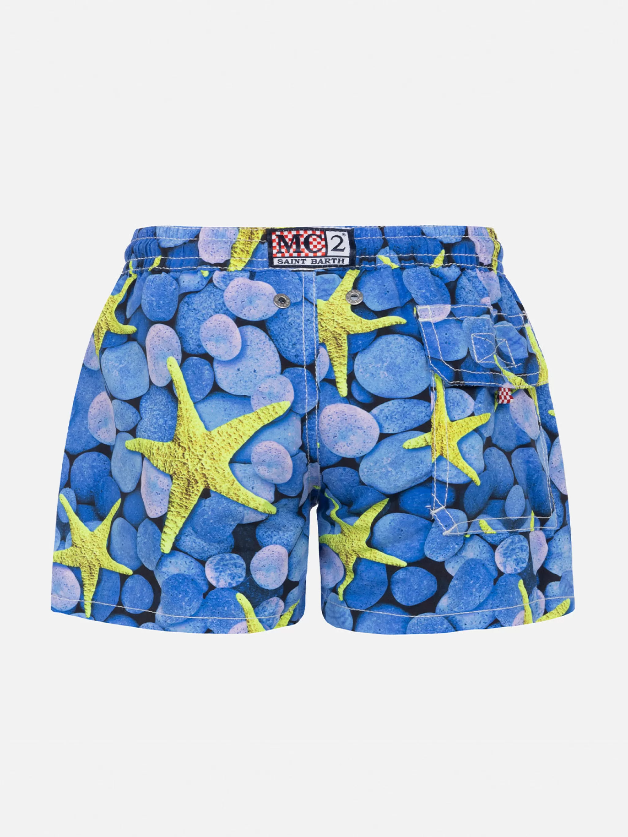 MC2 Saint Barth Boy swim shorts with starfish print Hot