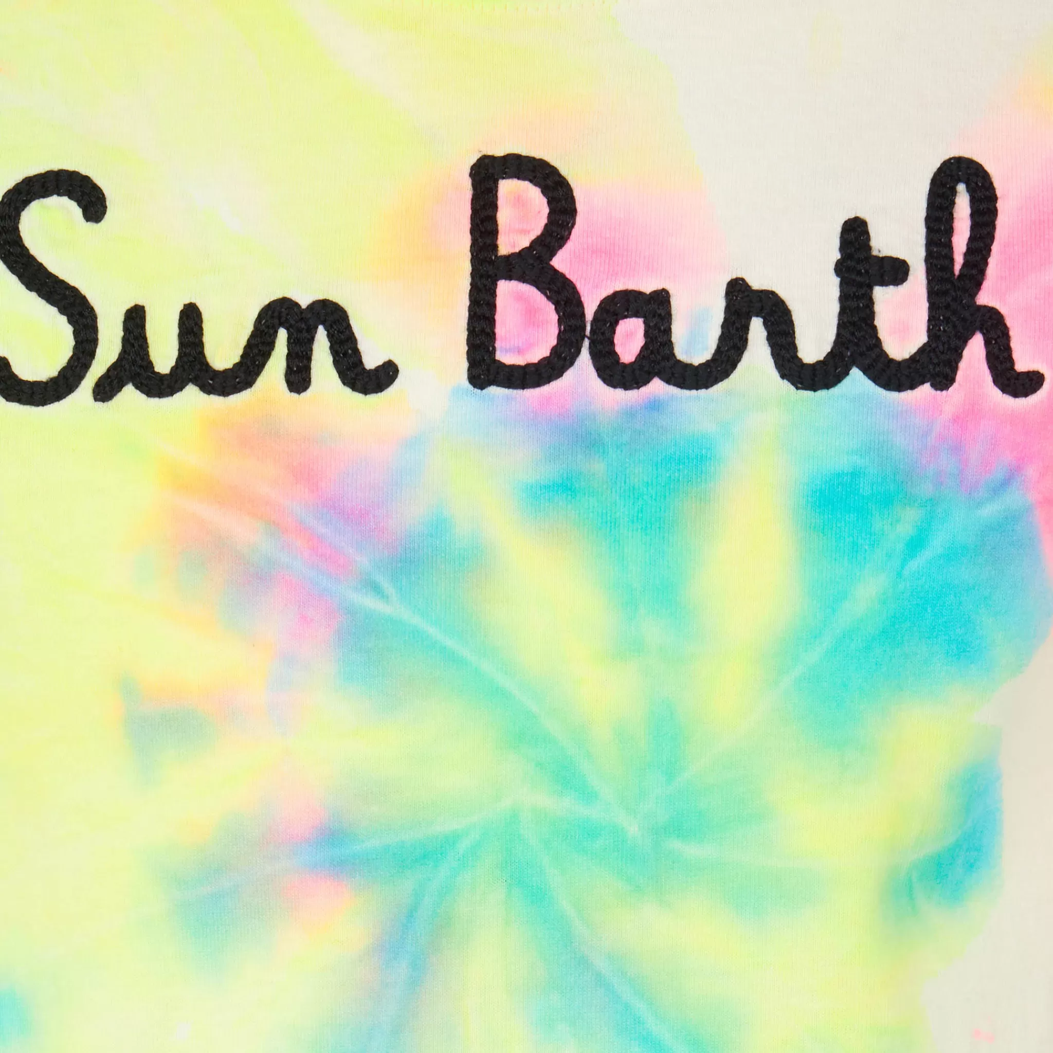 MC2 Saint Barth Boy tie dye print t-shirt with Sun Barth embroidery Store