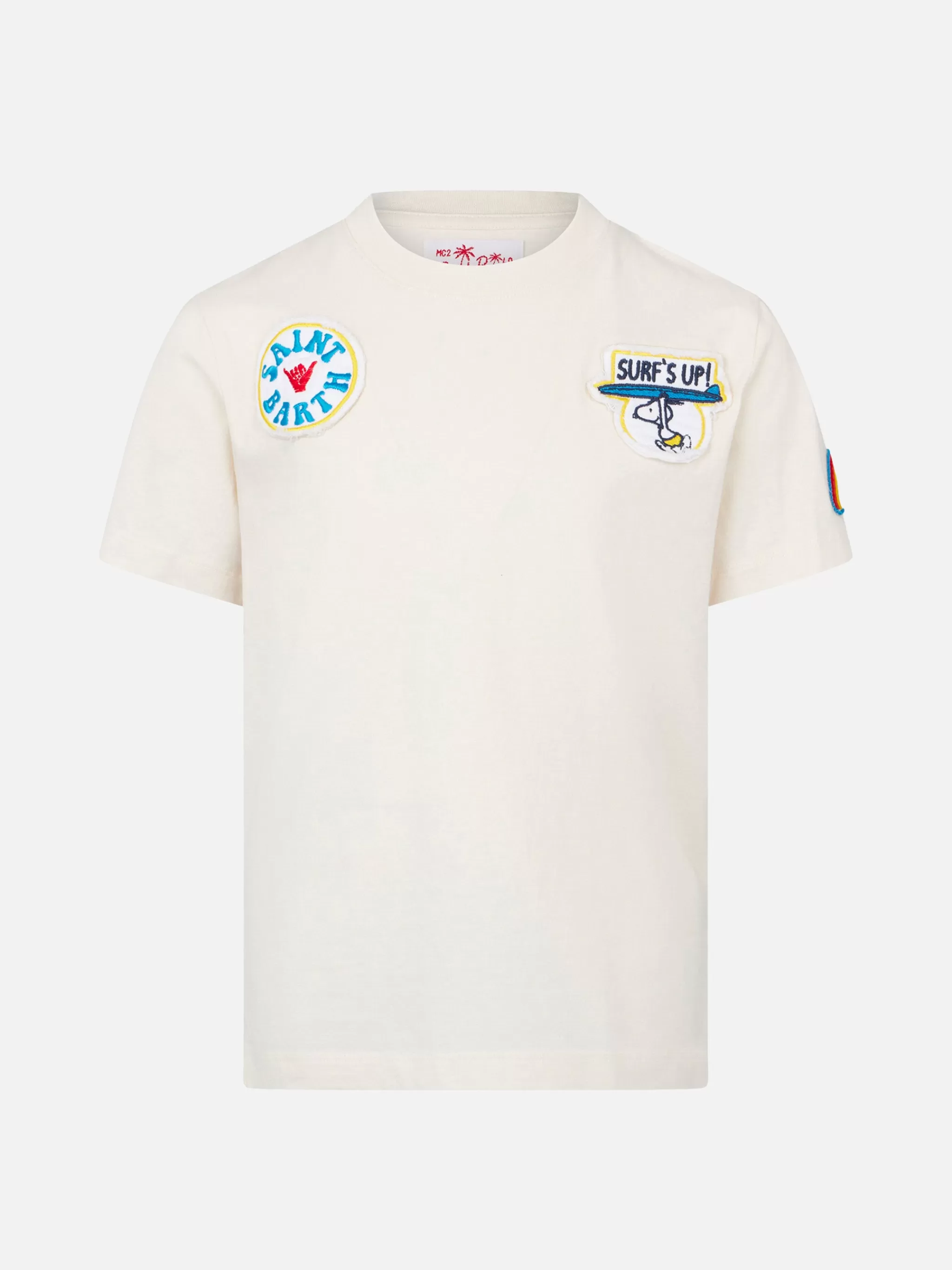 MC2 Saint Barth Boy t-shirt with Snoopy patches | SNOOPY - PEANUTS™ SPECIAL EDITION Cheap