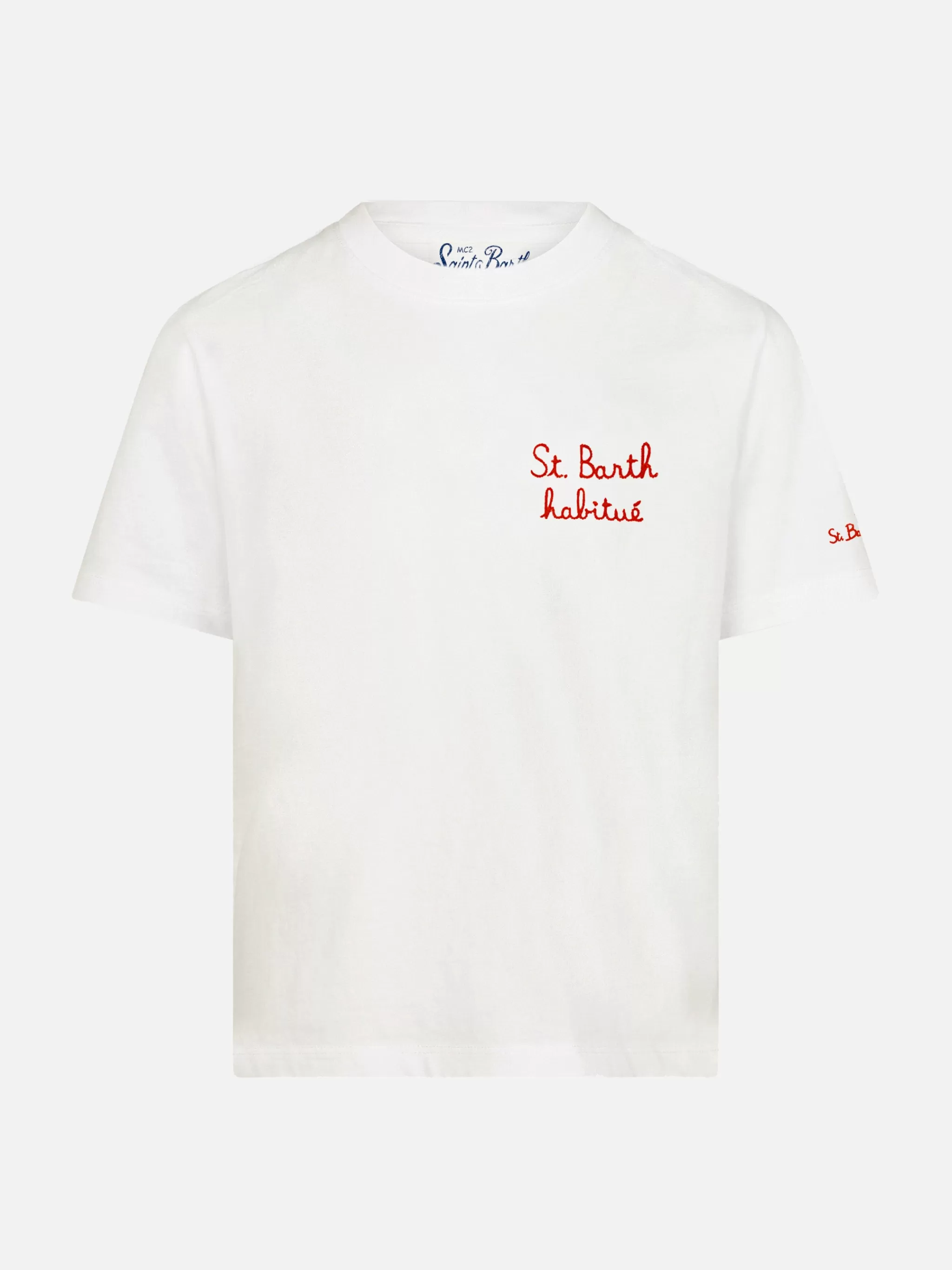 MC2 Saint Barth Boy t-shirt with St. Barth habitué embroidery New