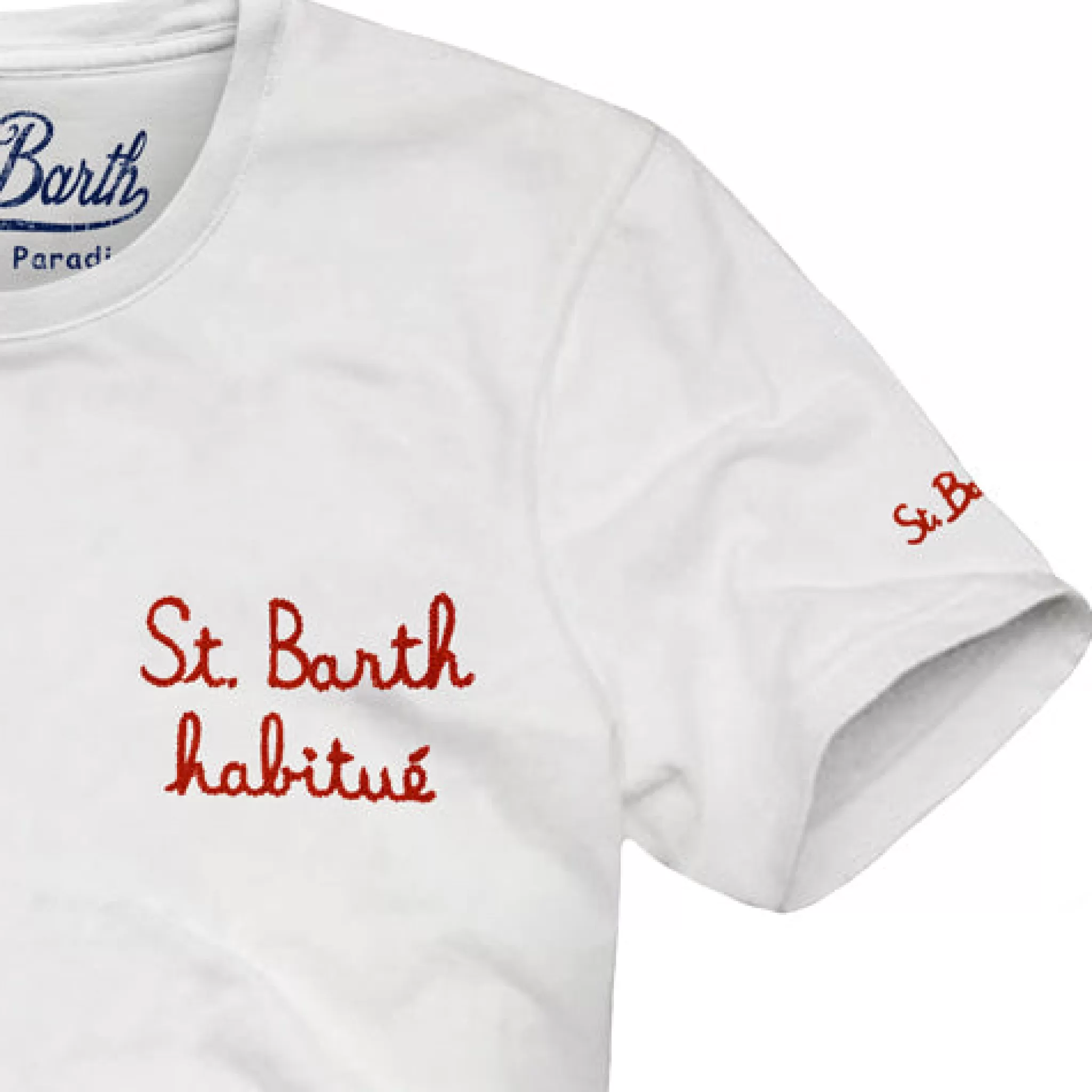 MC2 Saint Barth Boy t-shirt with St. Barth habitué embroidery New