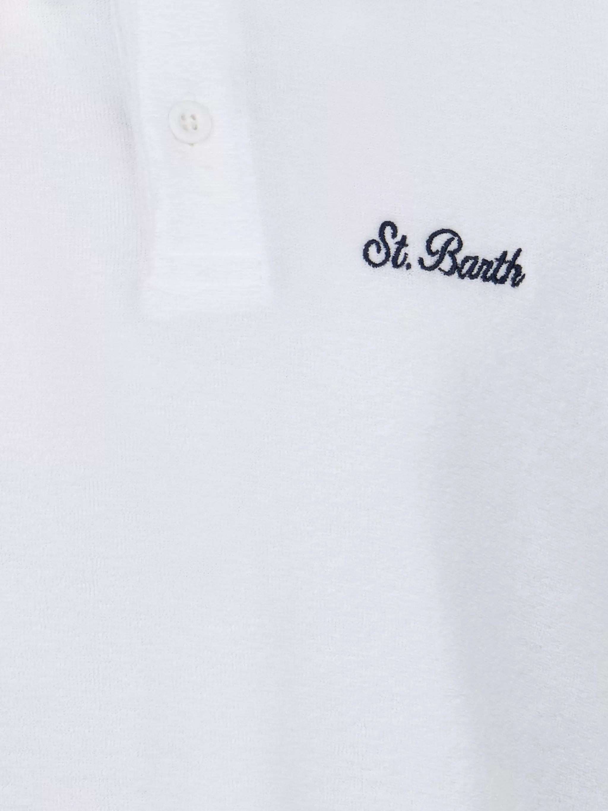 MC2 Saint Barth Boy white terry polo shirt Jeremy Jr New