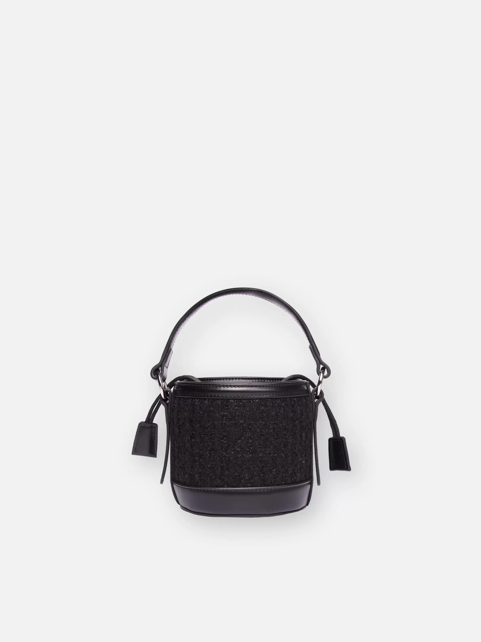 MC2 Saint Barth Bucket bag Mia with black tweed fabric Best