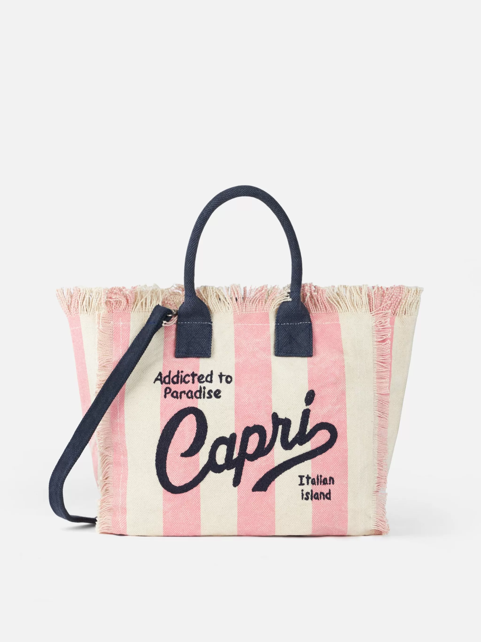 MC2 Saint Barth Capri striped cotton canvas Colette handbag Online