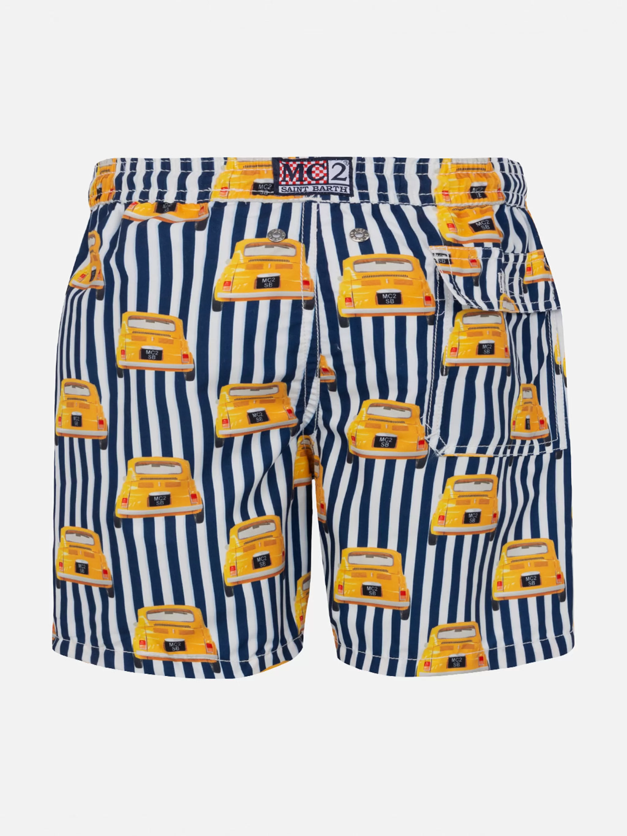 MC2 Saint Barth Cars Print Boy Swim Trunk Hot