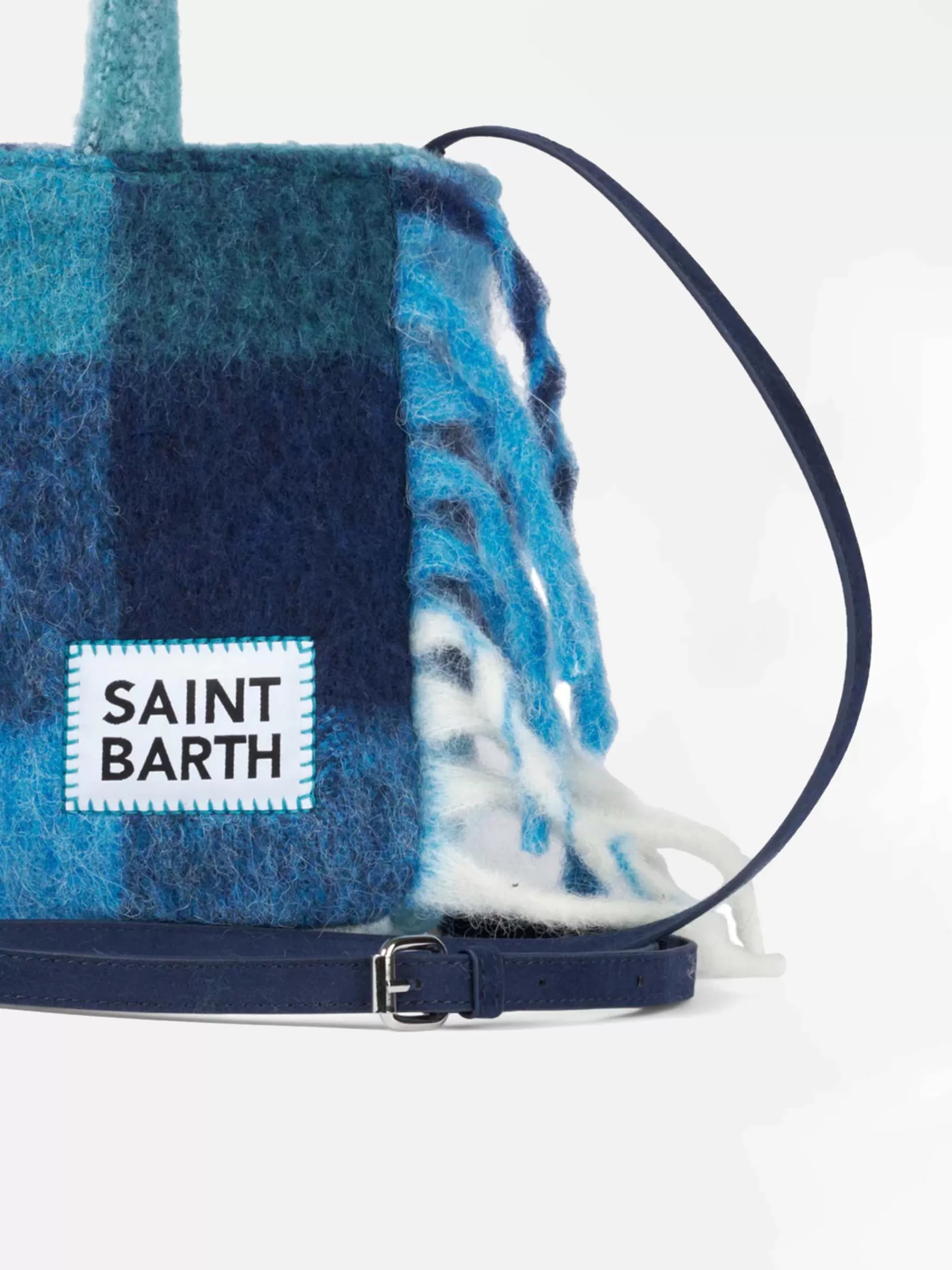 MC2 Saint Barth Colette blanket handbag with check print Sale