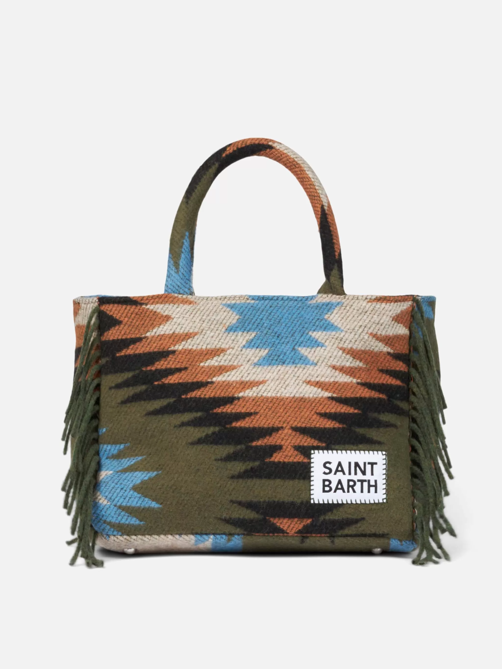 MC2 Saint Barth Colette blanket handbag with ethnic print Store