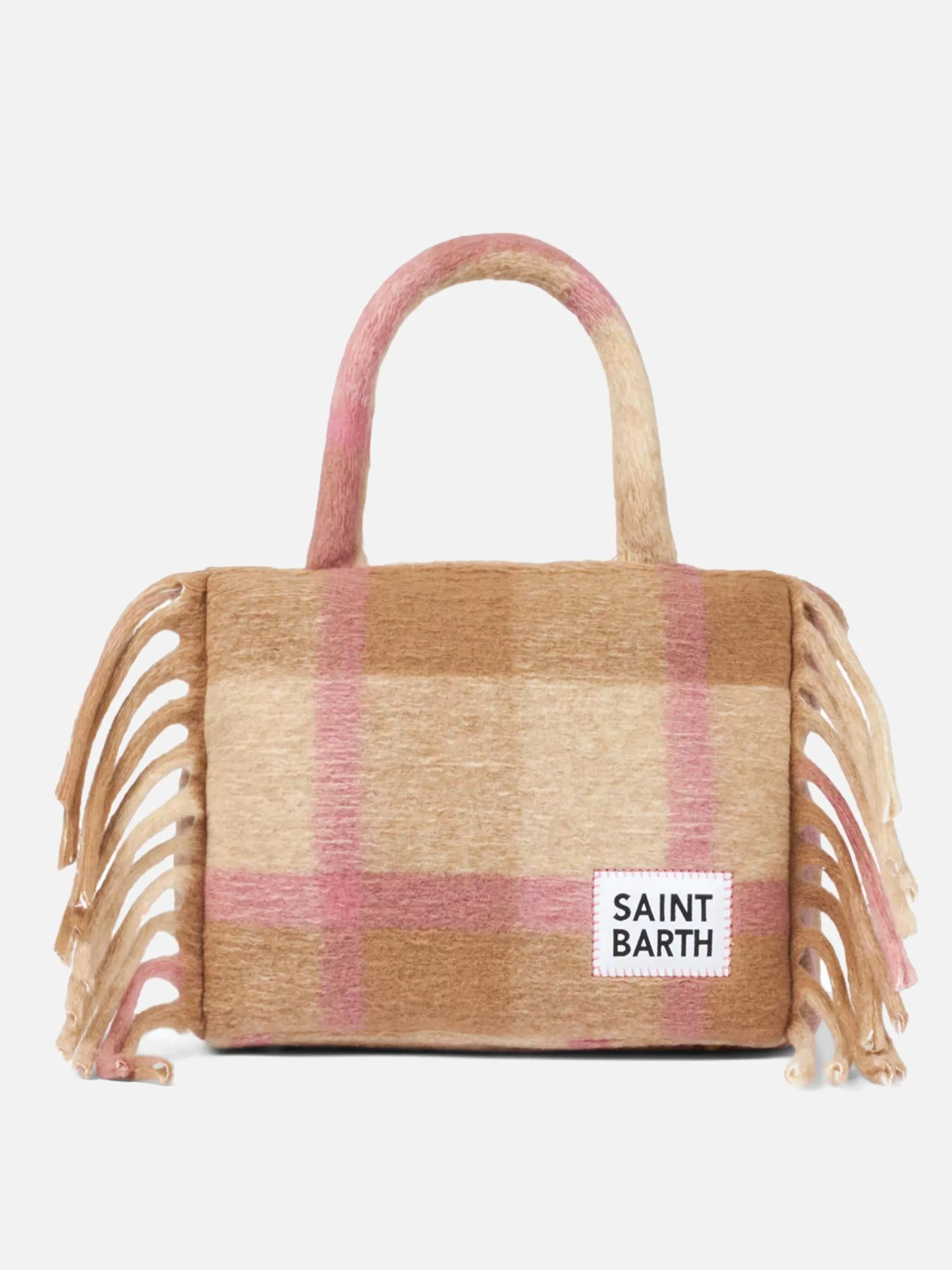 MC2 Saint Barth Colette blanket handbag with tartan print Outlet