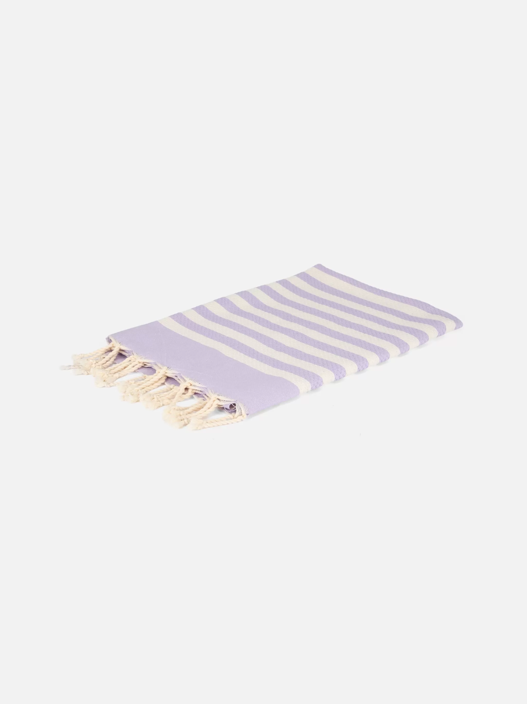 MC2 Saint Barth Cotton beach towel Fouta with purple striped print Outlet