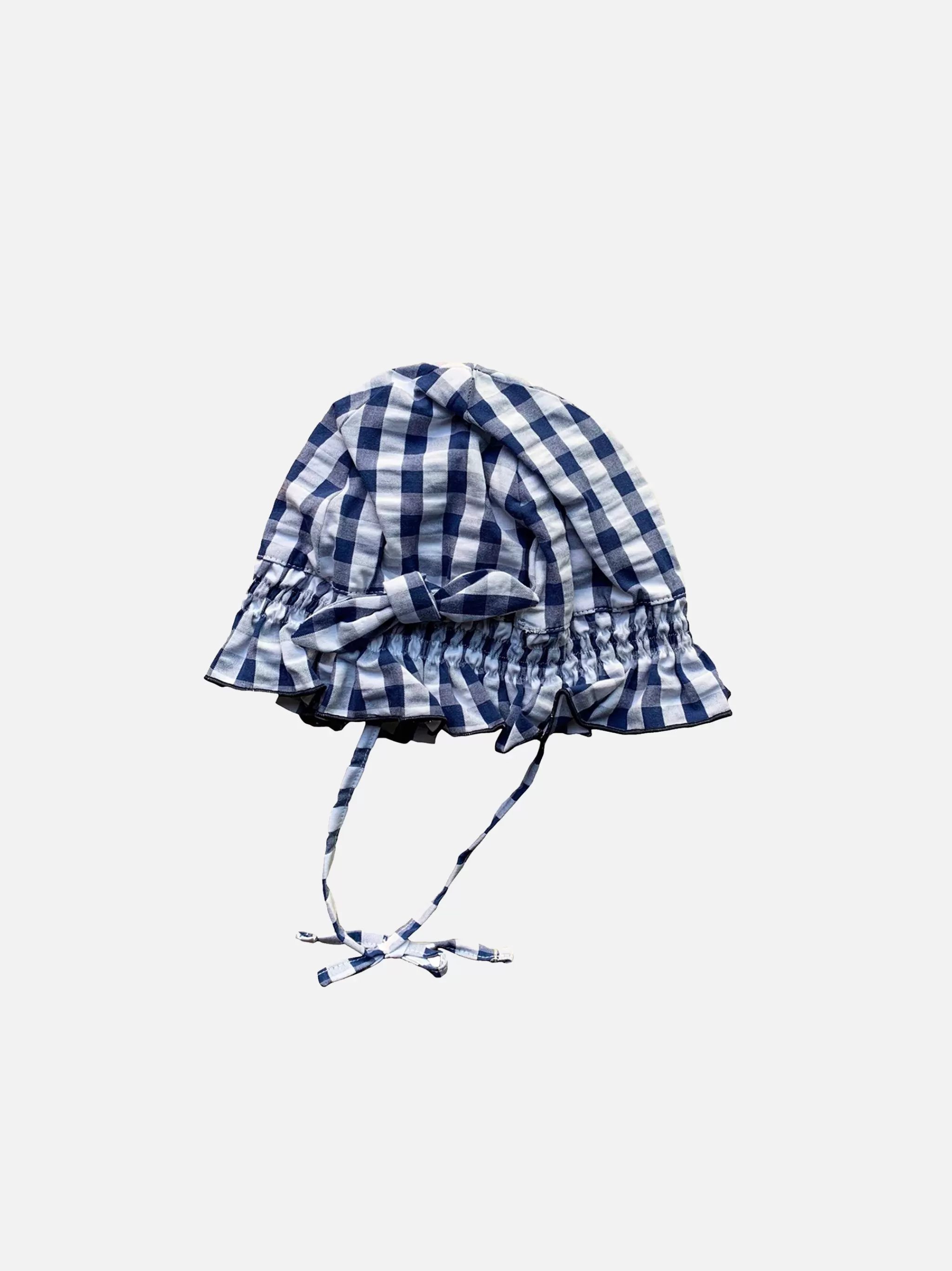 MC2 Saint Barth Enfant Bonnet blue vichy print Hot