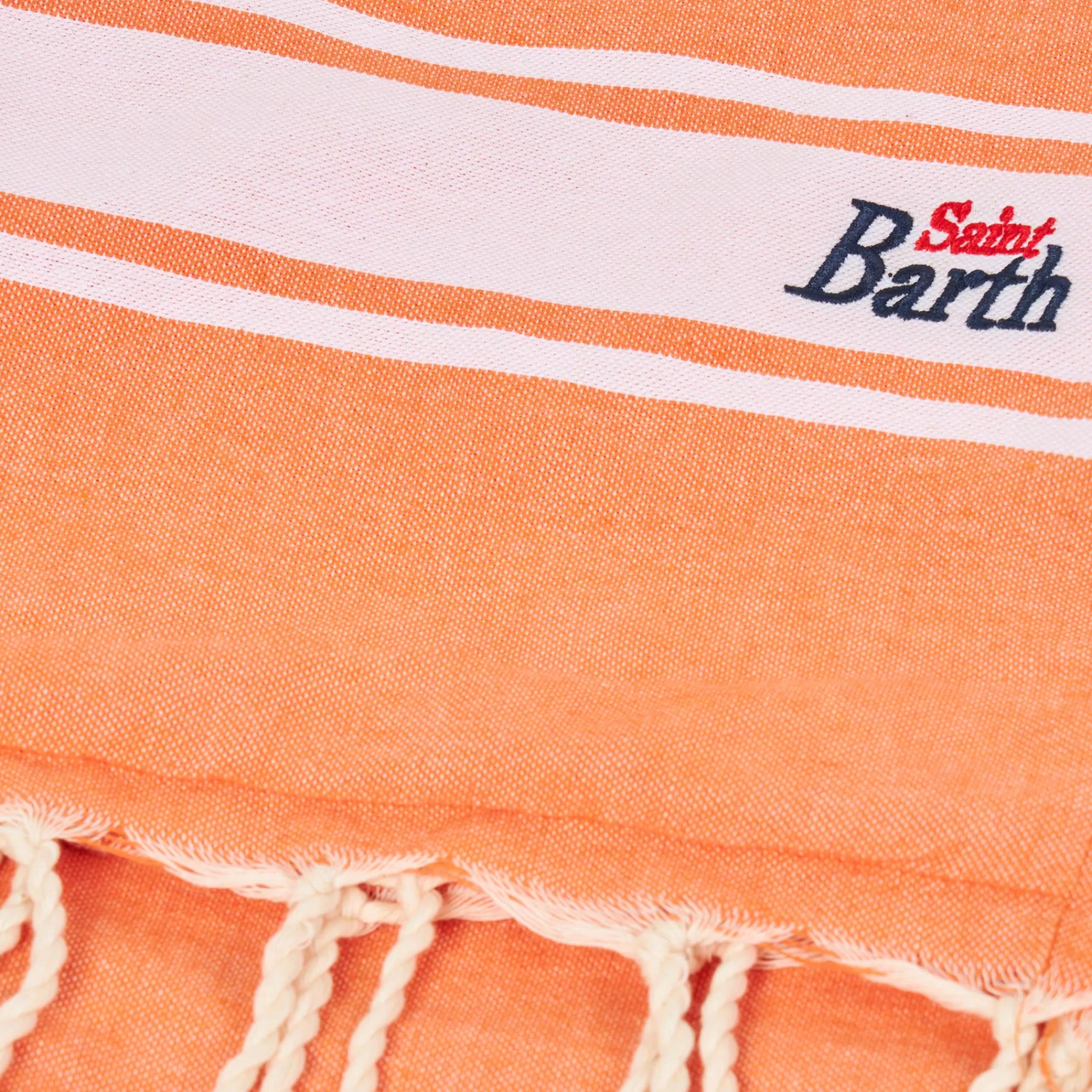 MC2 Saint Barth Fluo orange fouta towel doubled with sponge Hot