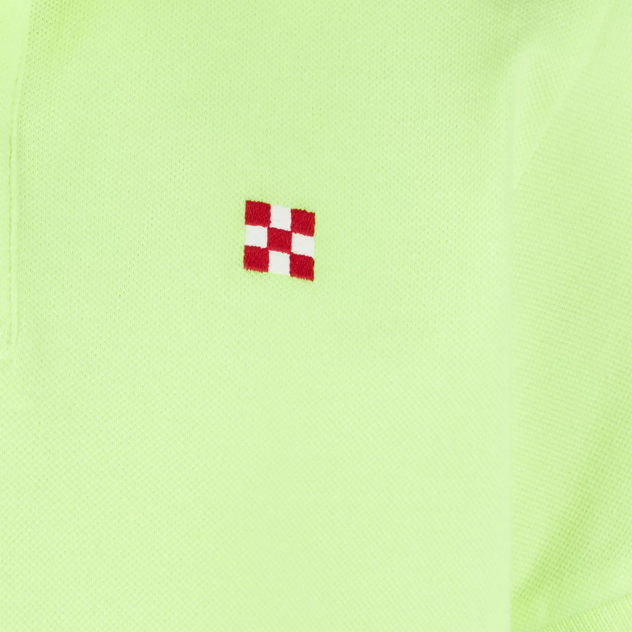 MC2 Saint Barth Fluo yellow piquet polo with St. Barth logo Shop